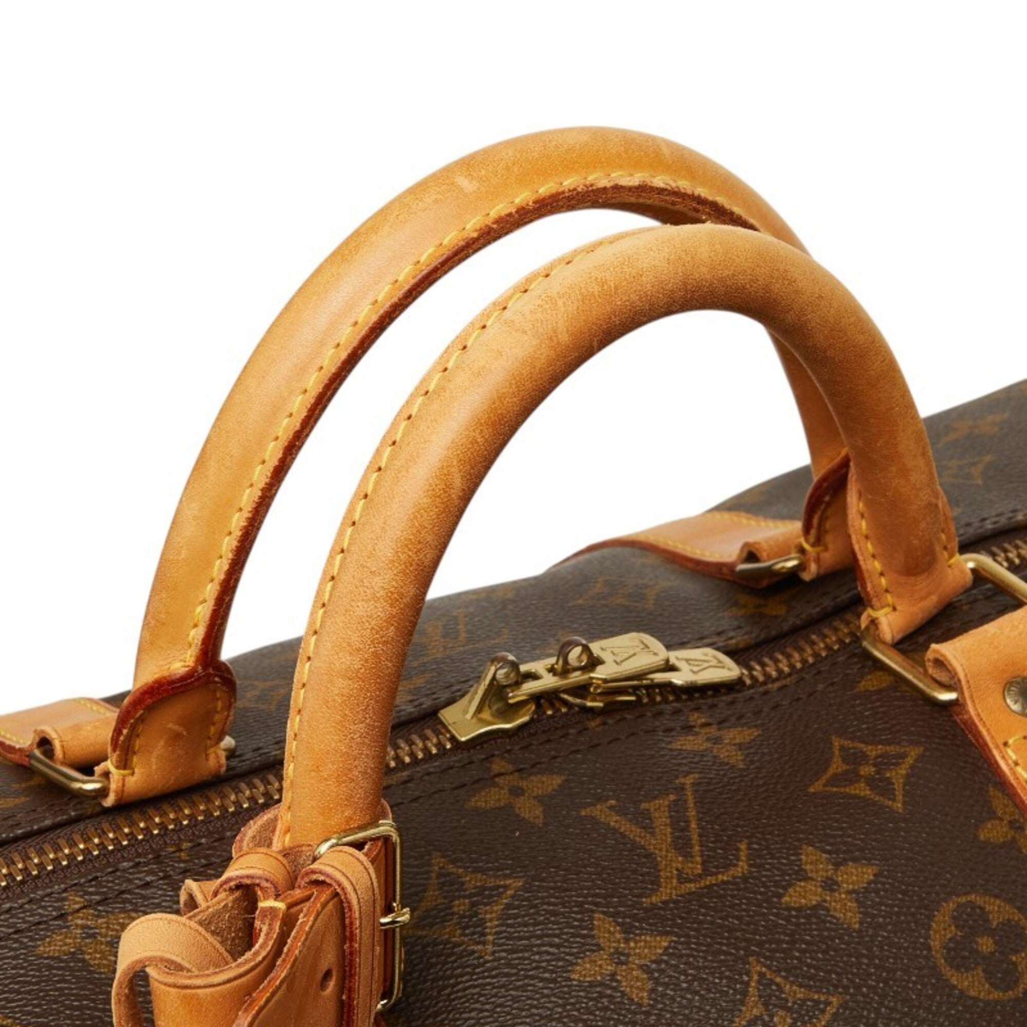 Louis Vuitton Brown Pvc Leather Boston Bag Shoulder Bag (Pre-Owned)
