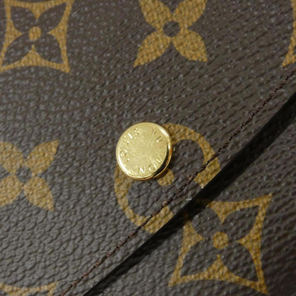 Louis Vuitton Fuchsia Marron Coated Canvas Long Wallet (Bi-Fold) (Pre-Owned)