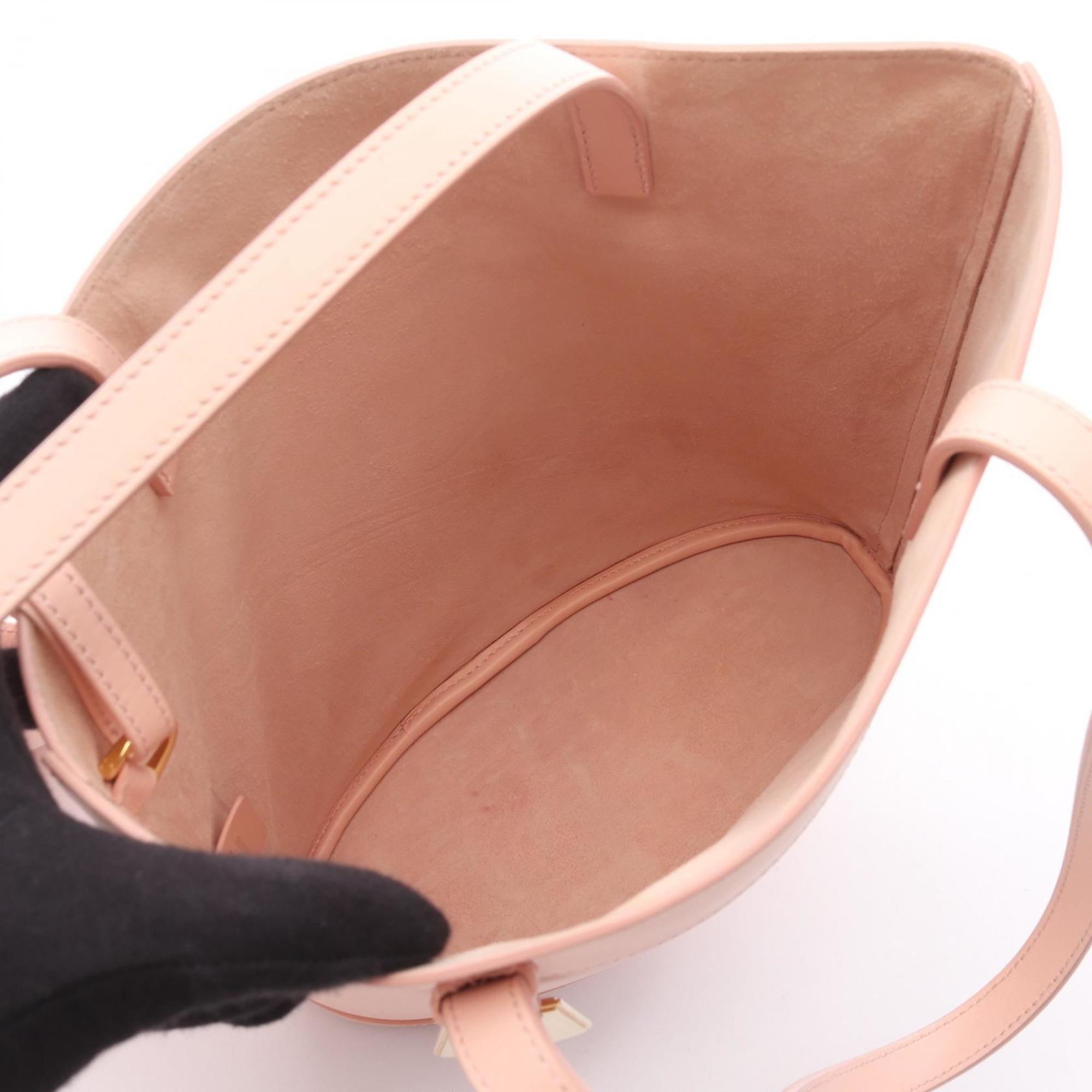 Salvatore Ferragamo Pink Leather Handbag Tote Bag (Pre-Owned)