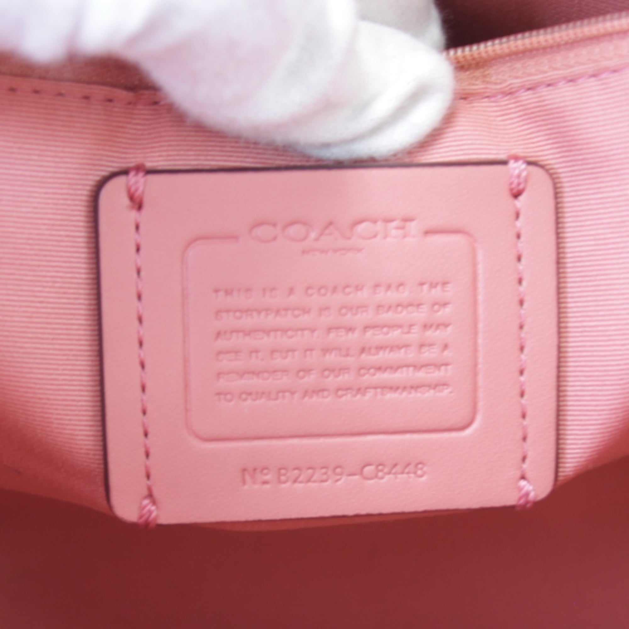 Coach Pink Canvas Leather Shoulder Bag (Pre-Owned)
