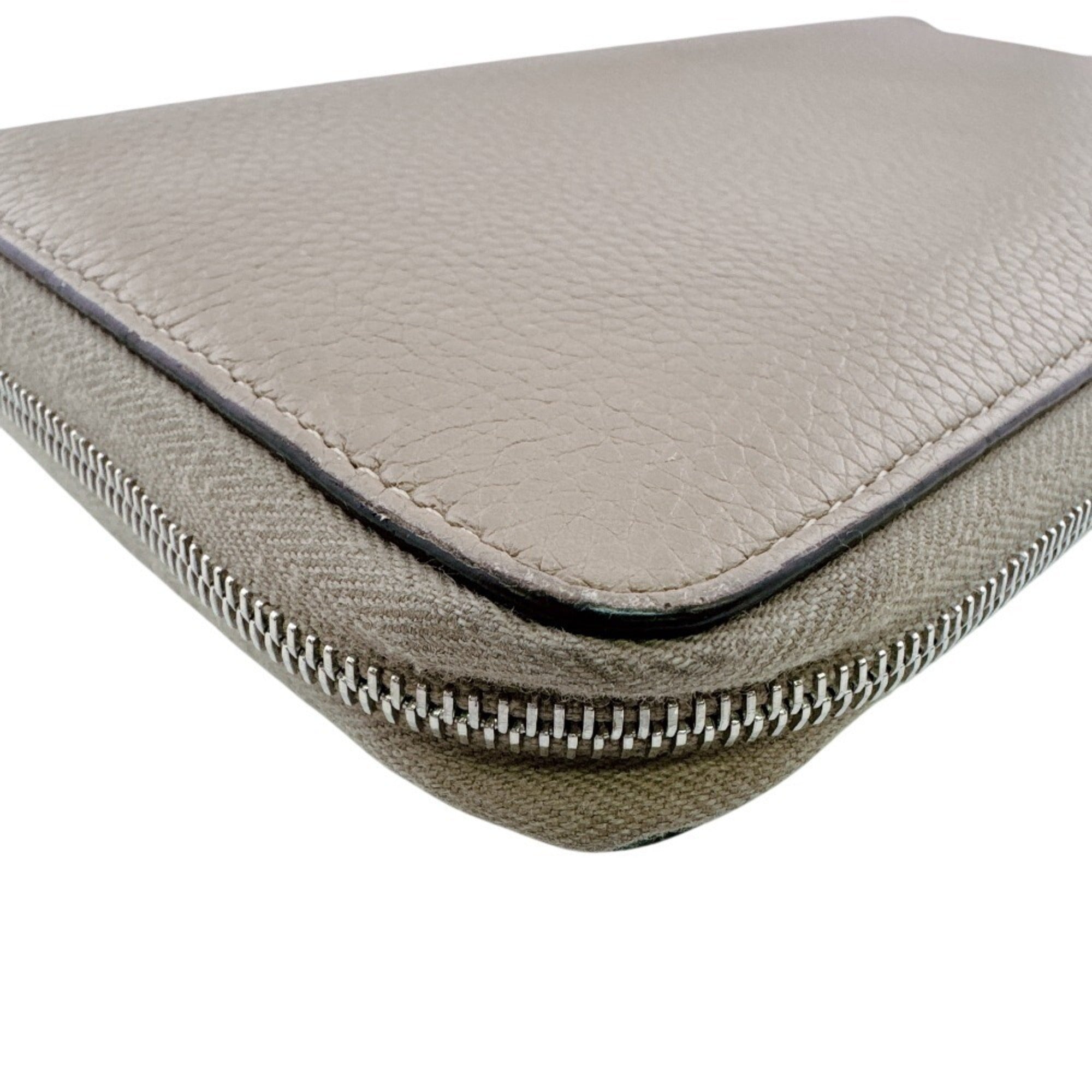 Celine Beige Leather Long Wallet (Bi-Fold) (Pre-Owned)