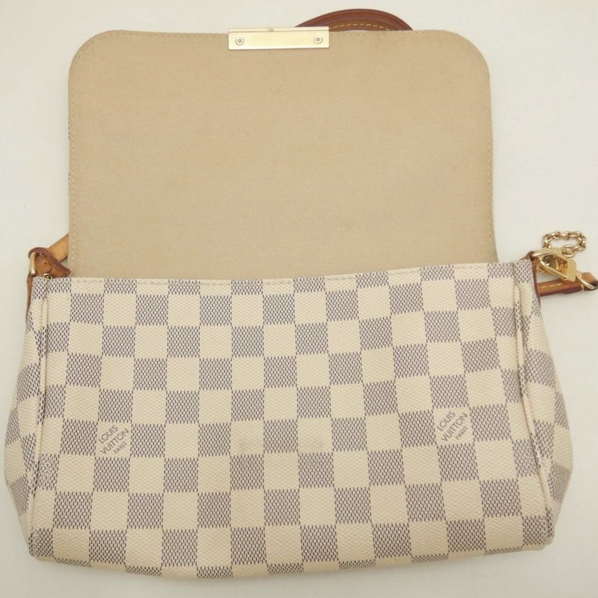 Louis Vuitton Damier Azur Azur Coated Canvas Shoulder Bag (Pre-Owned)