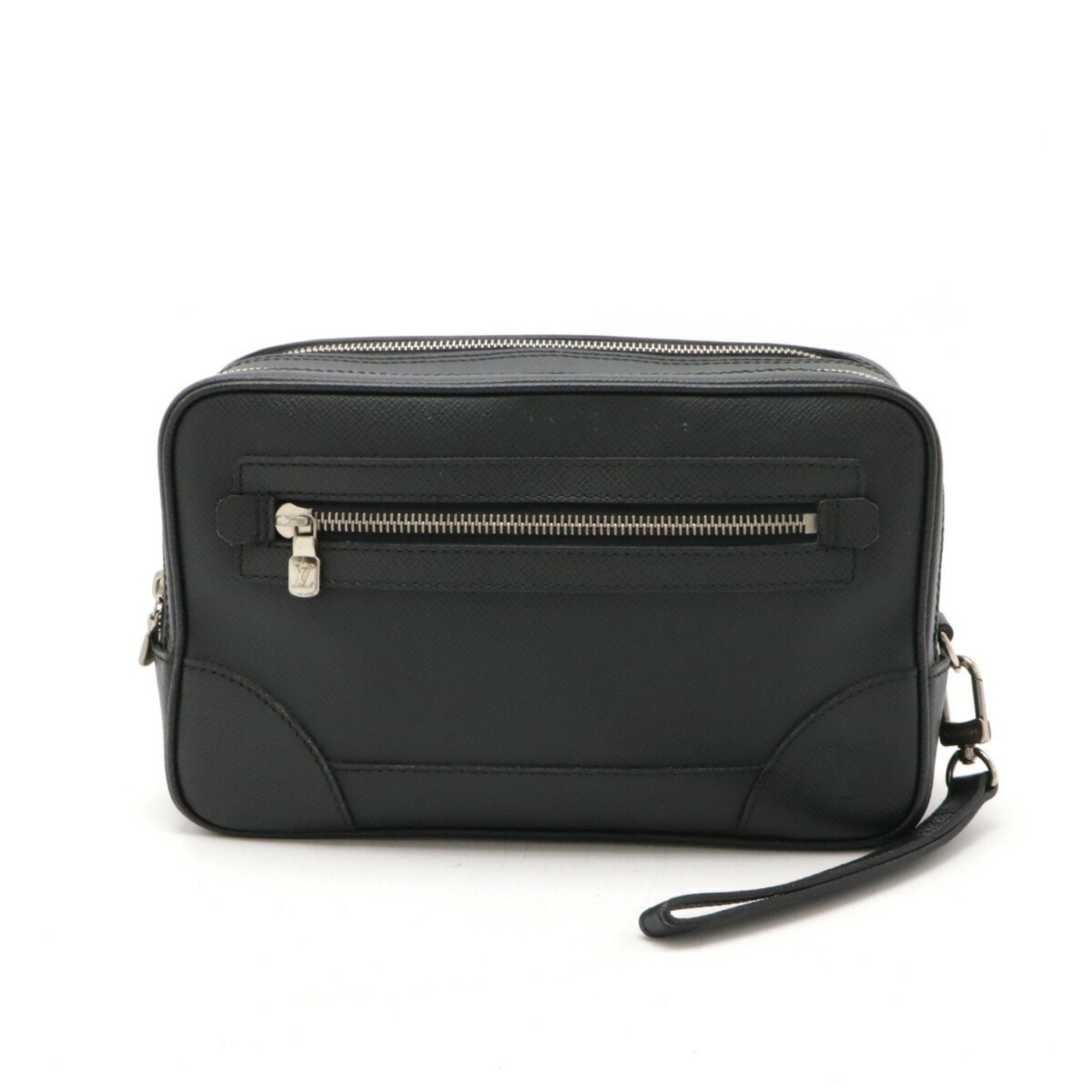 Louis Vuitton Ardoise Taiga Leather Clutch Bag (Pre-Owned)
