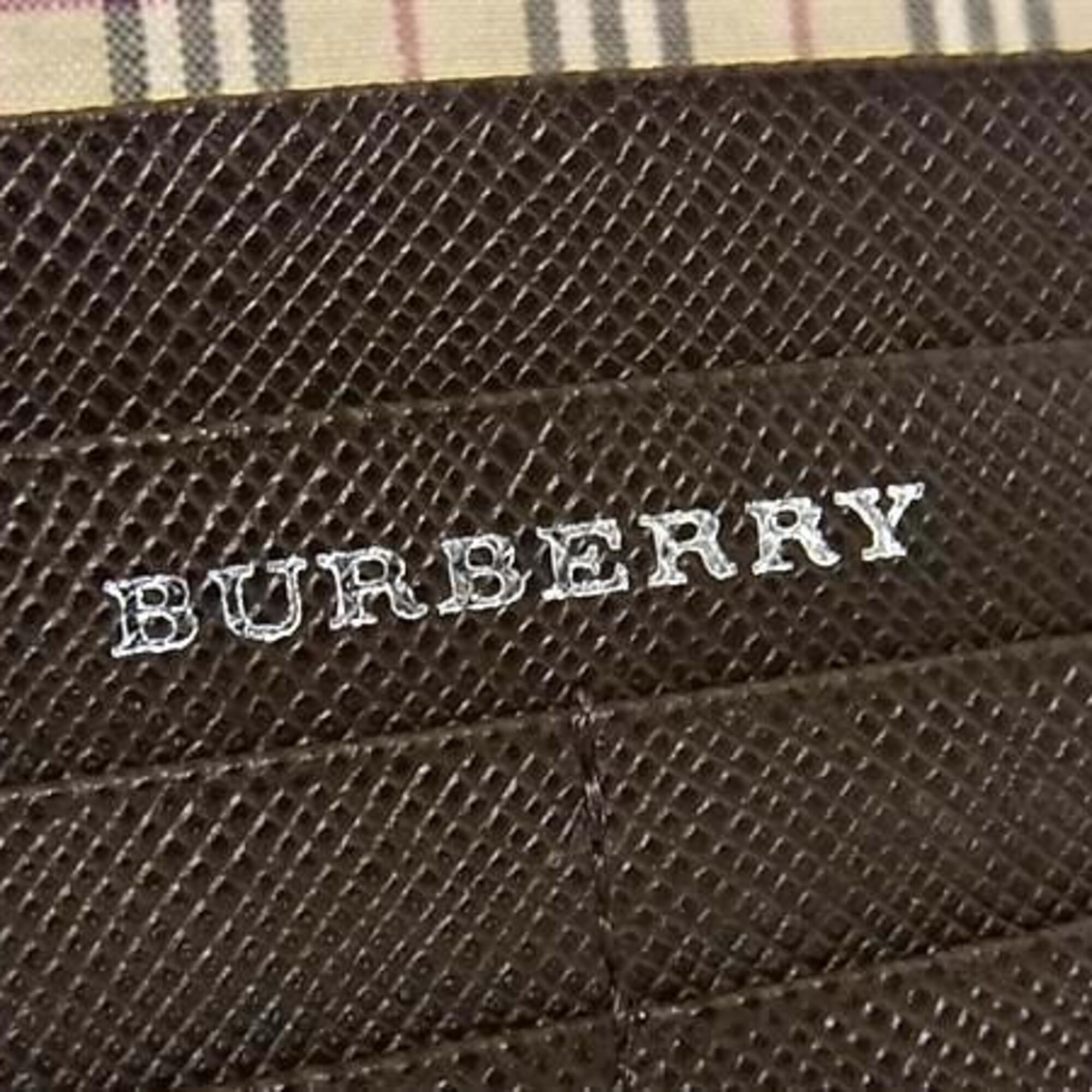 Burberry Dark Brown Leather Long Wallet (Bi-Fold) (Pre-Owned)