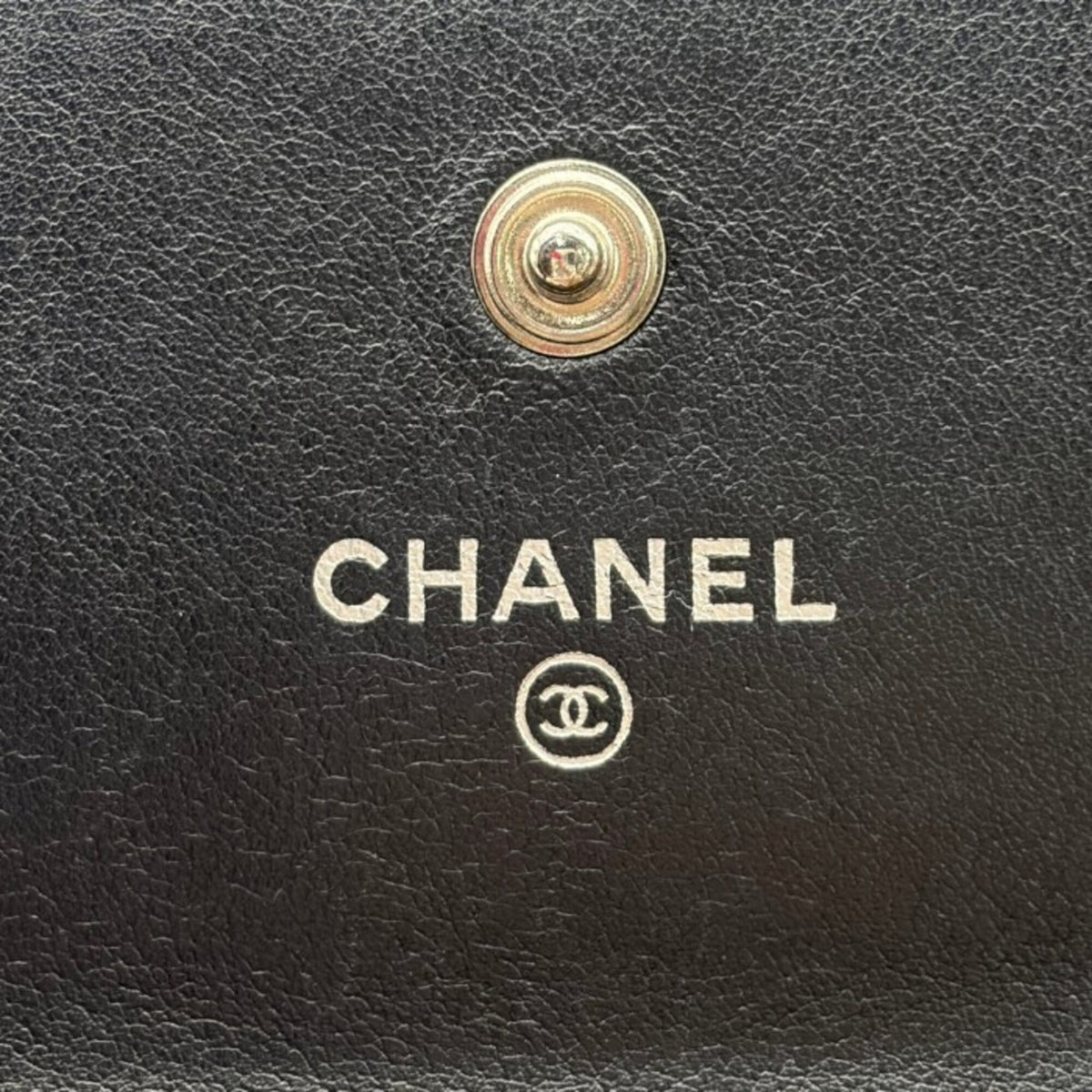 Chanel Black Leather Long Wallet (Bi-Fold) (Pre-Owned)