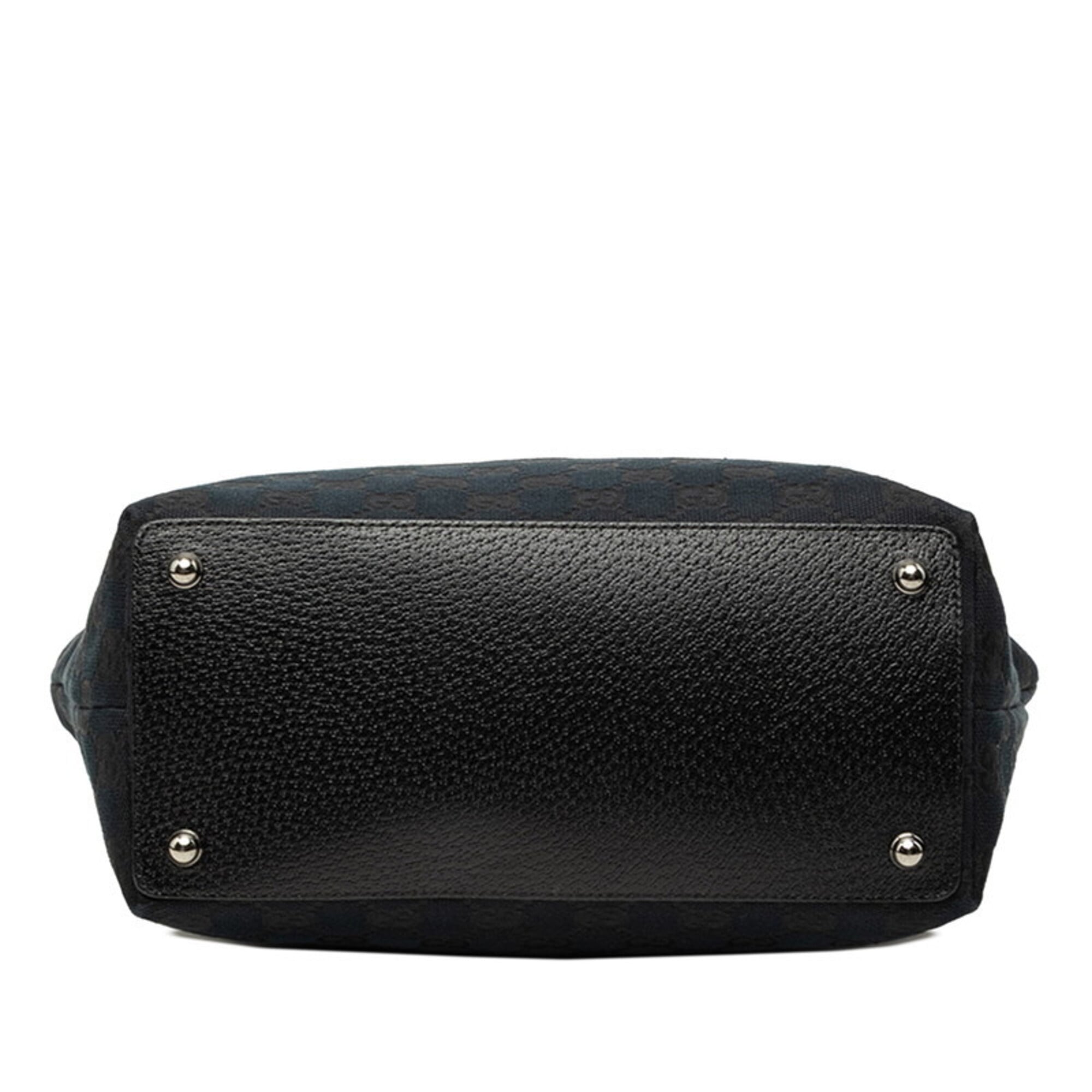 Gucci Black Gg Canvas Handbag Tote Bag (Pre-Owned)