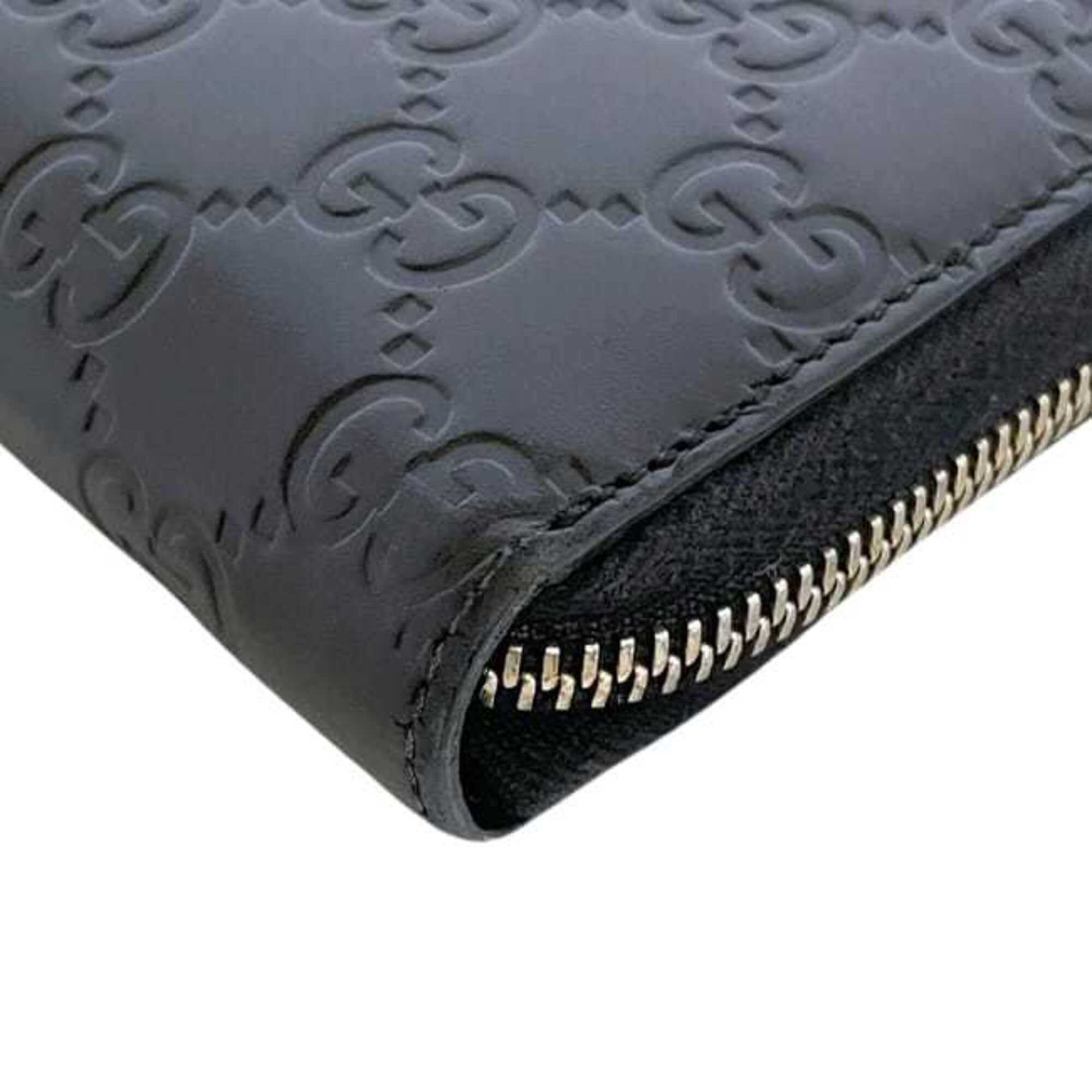 Gucci Black Leather Long Wallet (Bi-Fold) (Pre-Owned)
