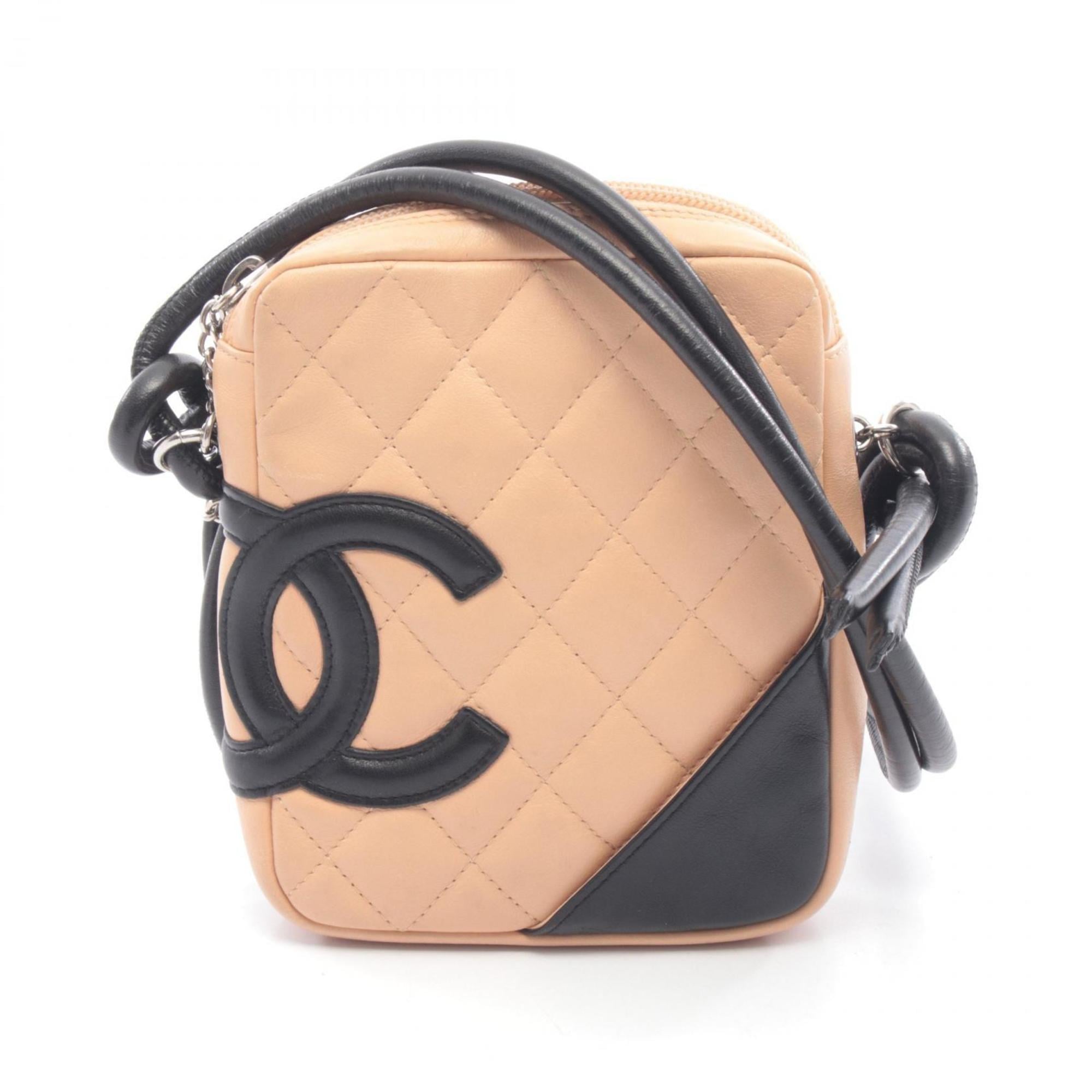 Chanel Beige Black Cambon Ligne Shoulder Bag (Pre-Owned)