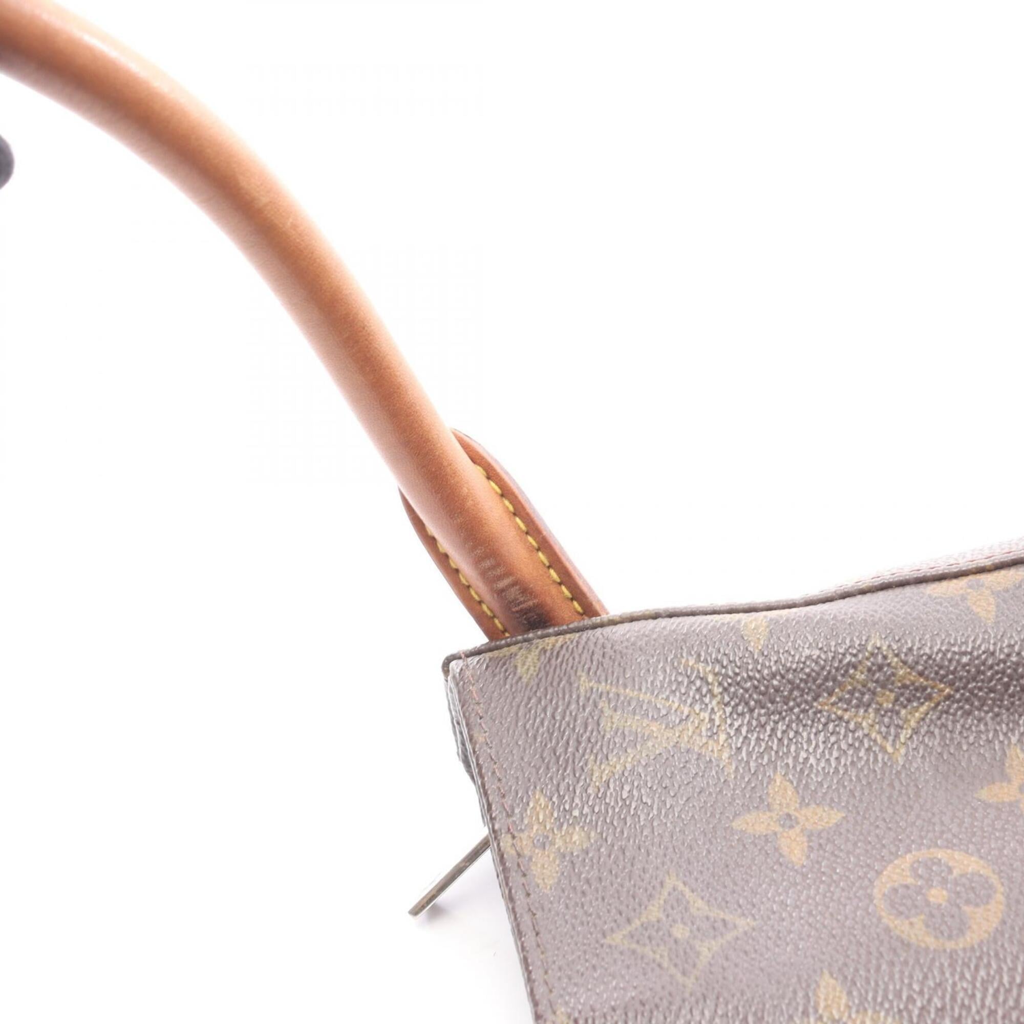 Louis Vuitton Brown Monogram Coated Canvas Leather Handbag Shoulder Bag (Pre-Owned)