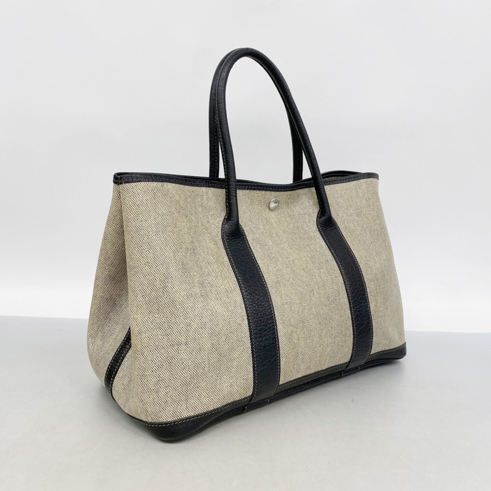Hermes Black Toile H Tote Bag (Pre-Owned)