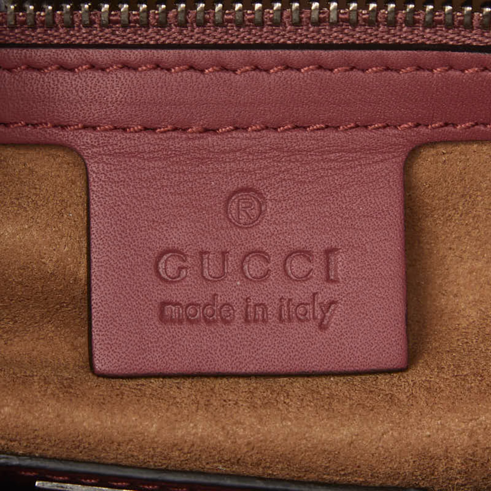 Gucci Beige Pink Gold Pvc Leather Handbag (Pre-Owned)