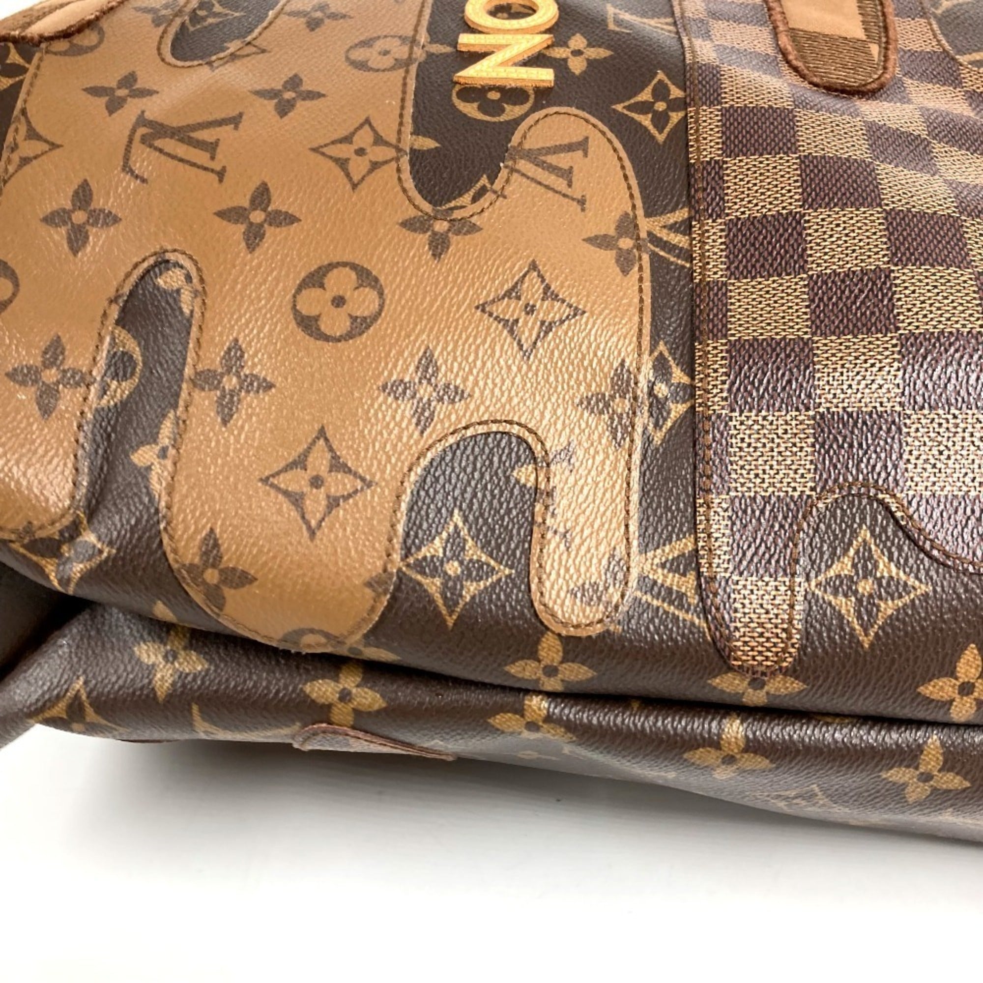Louis Vuitton Brown Monogram Damier Canvas Handbag Shoulder Bag Tote Bag (Pre-Owned)