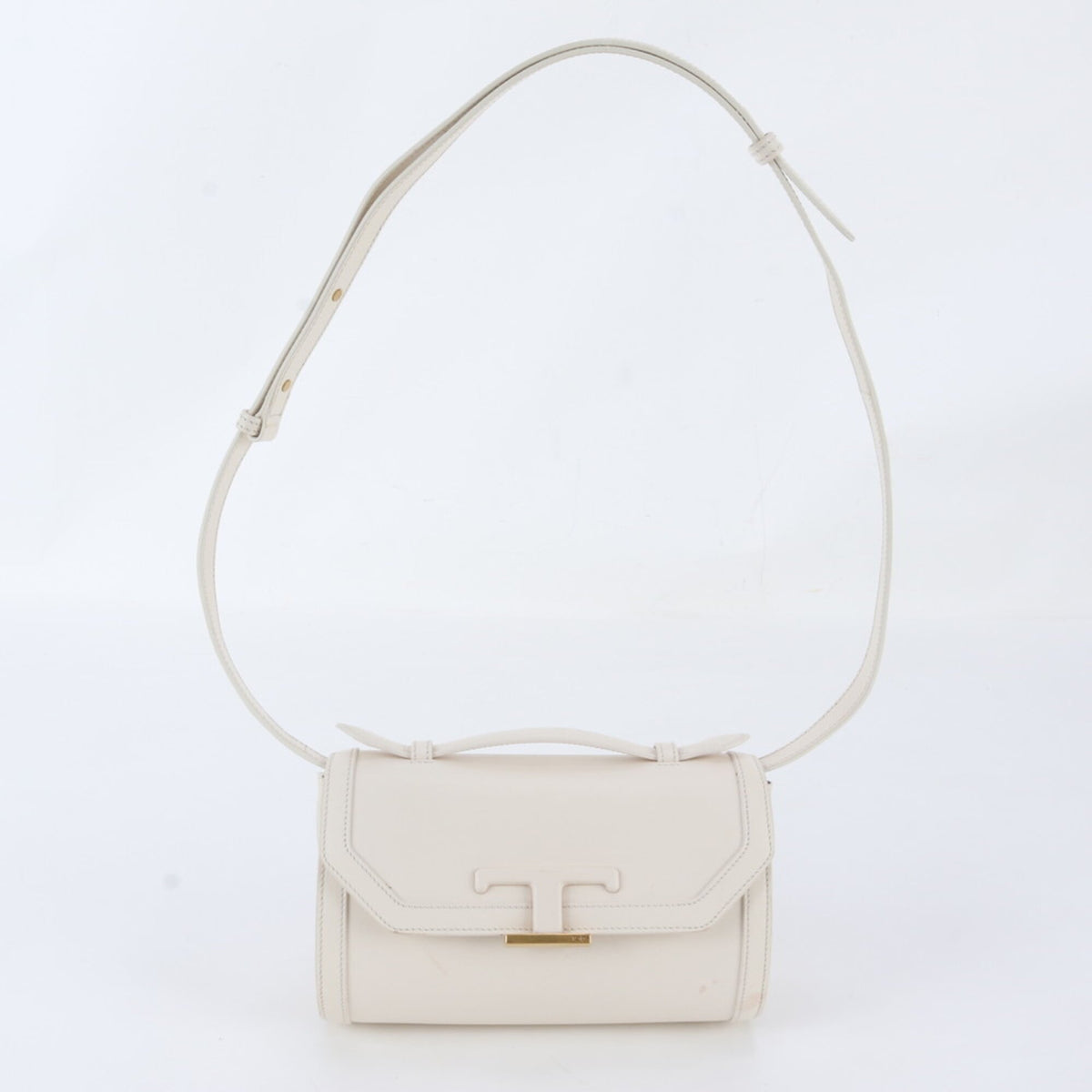 Tod's White Leather Crossbody Bag Handbag Shoulder Bag Tote Bag (Pre-Owned)