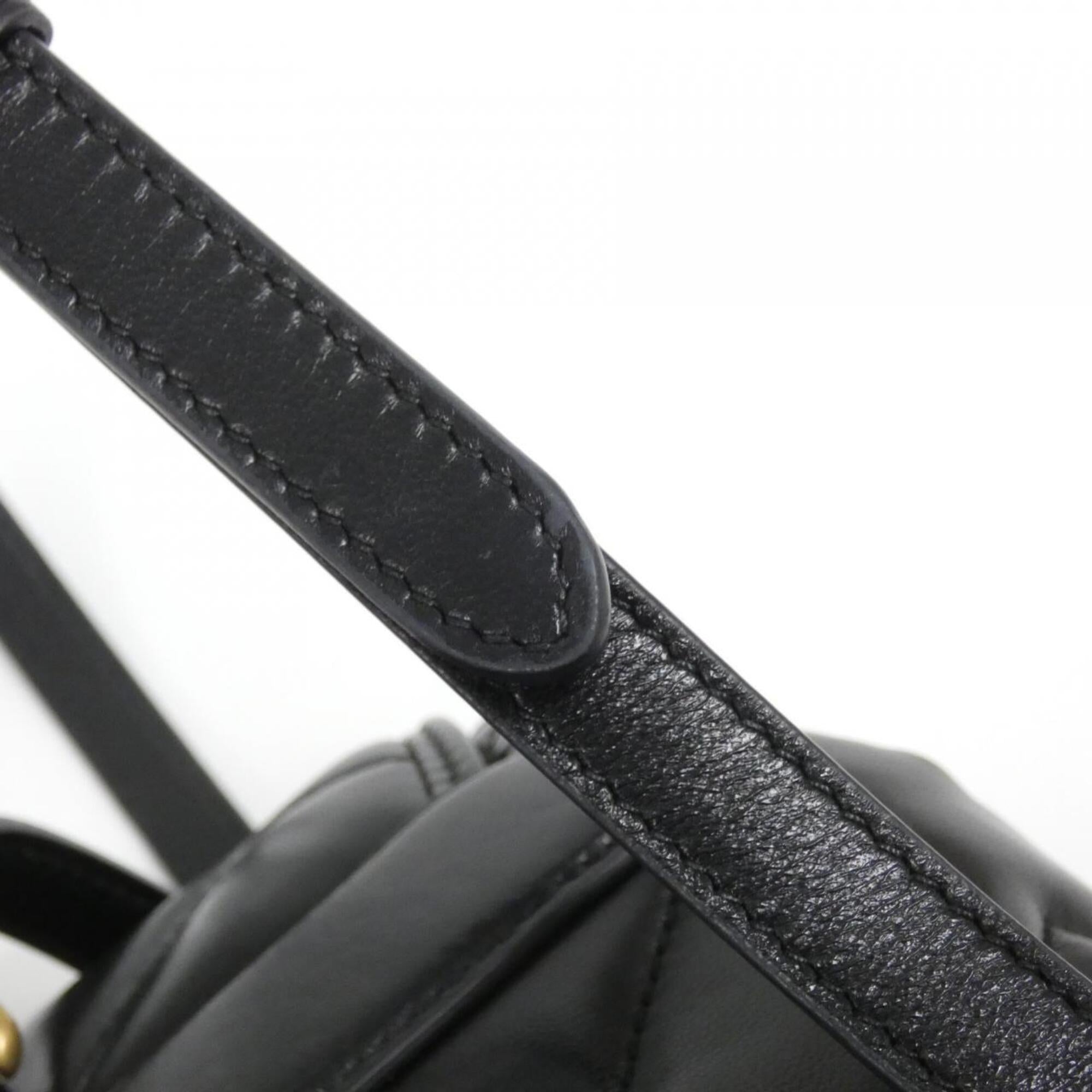 Gucci Black Quilting Leather Backpack (Pre-Owned)