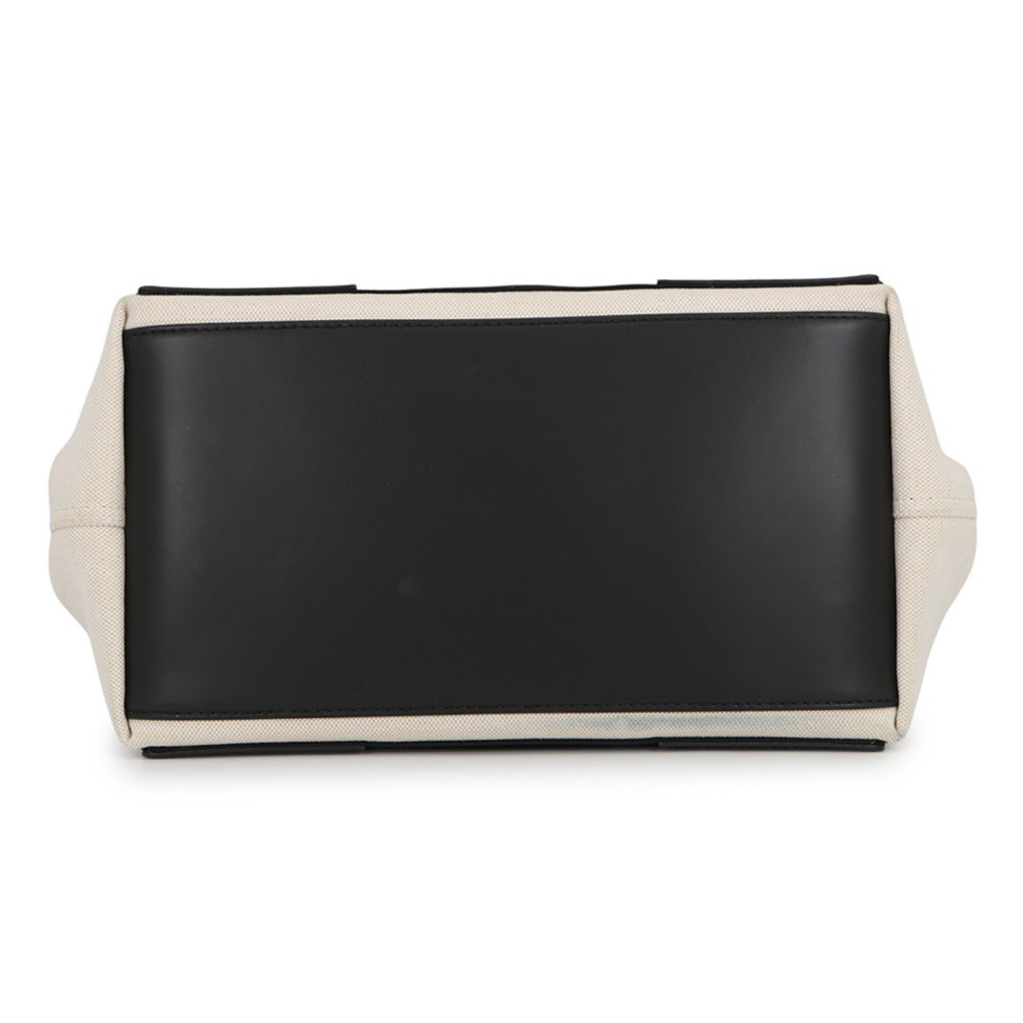 Balenciaga Black White Canvas Leather Handbag Pouch Tote Bag (Pre-Owned)