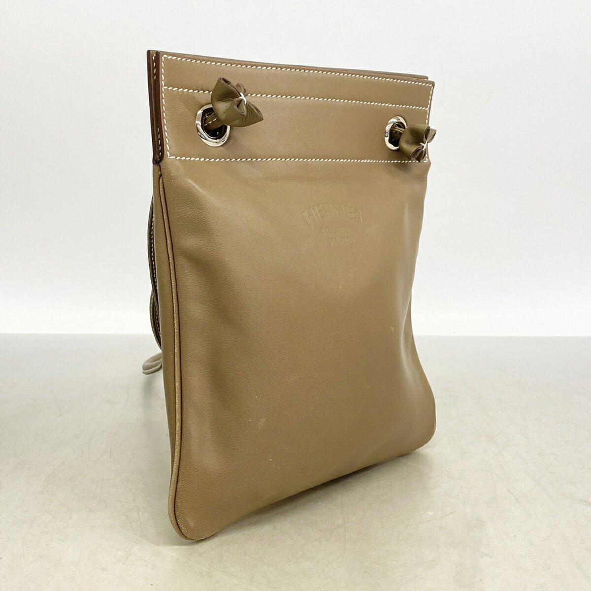 Hermes Etoupe Gray Swift Leather Shoulder Bag (Pre-Owned)