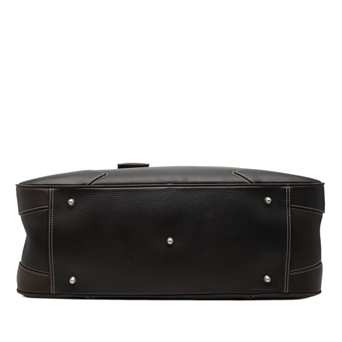 Salvatore Ferragamo Brown Leather Boston Bag Pouch (Pre-Owned)
