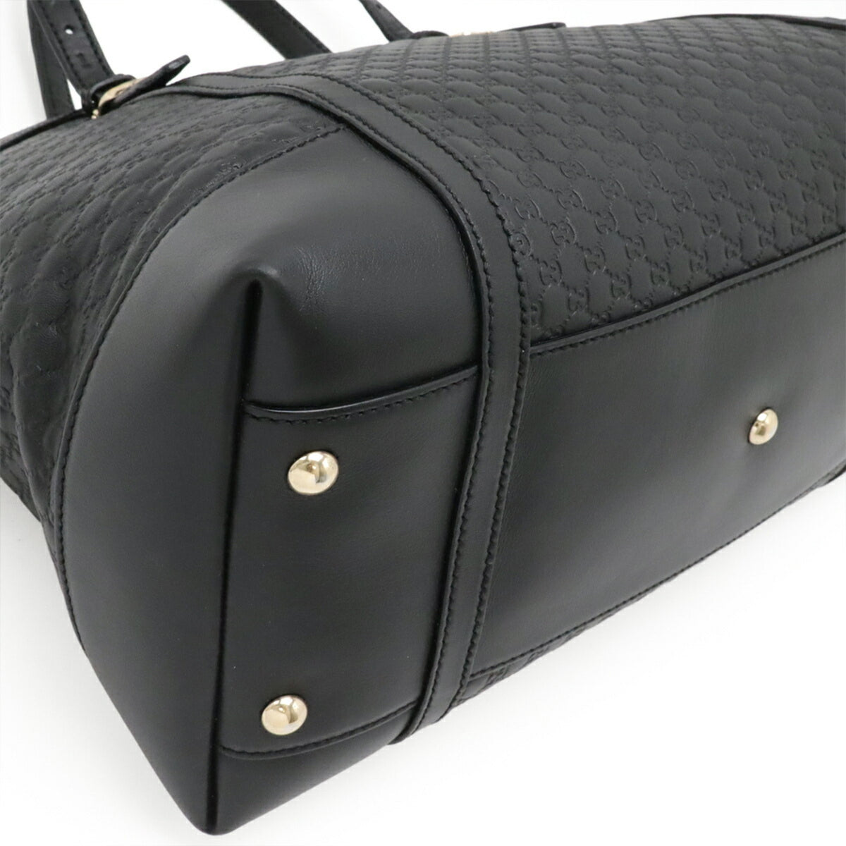 Gucci Black Leather Handbag Shoulder Bag Tote Bag (Pre-Owned)