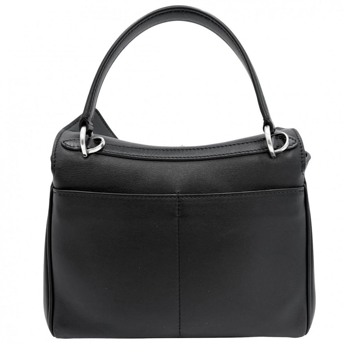 Balenciaga Black Leather Handbag Shoulder Bag (Pre-Owned)