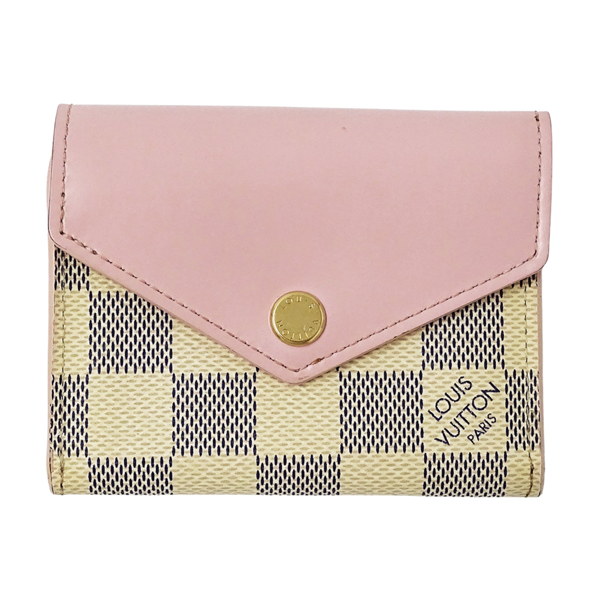Louis Vuitton Ivory Rose Ballerine Damier Azur Wallet (Tri-Fold) (Pre-Owned)
