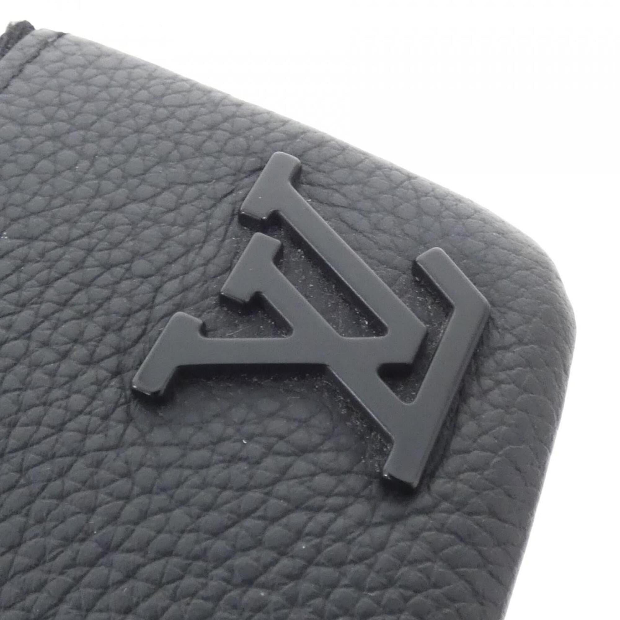 Louis Vuitton Black Leather Coin Purse/Coin Case (Pre-Owned)