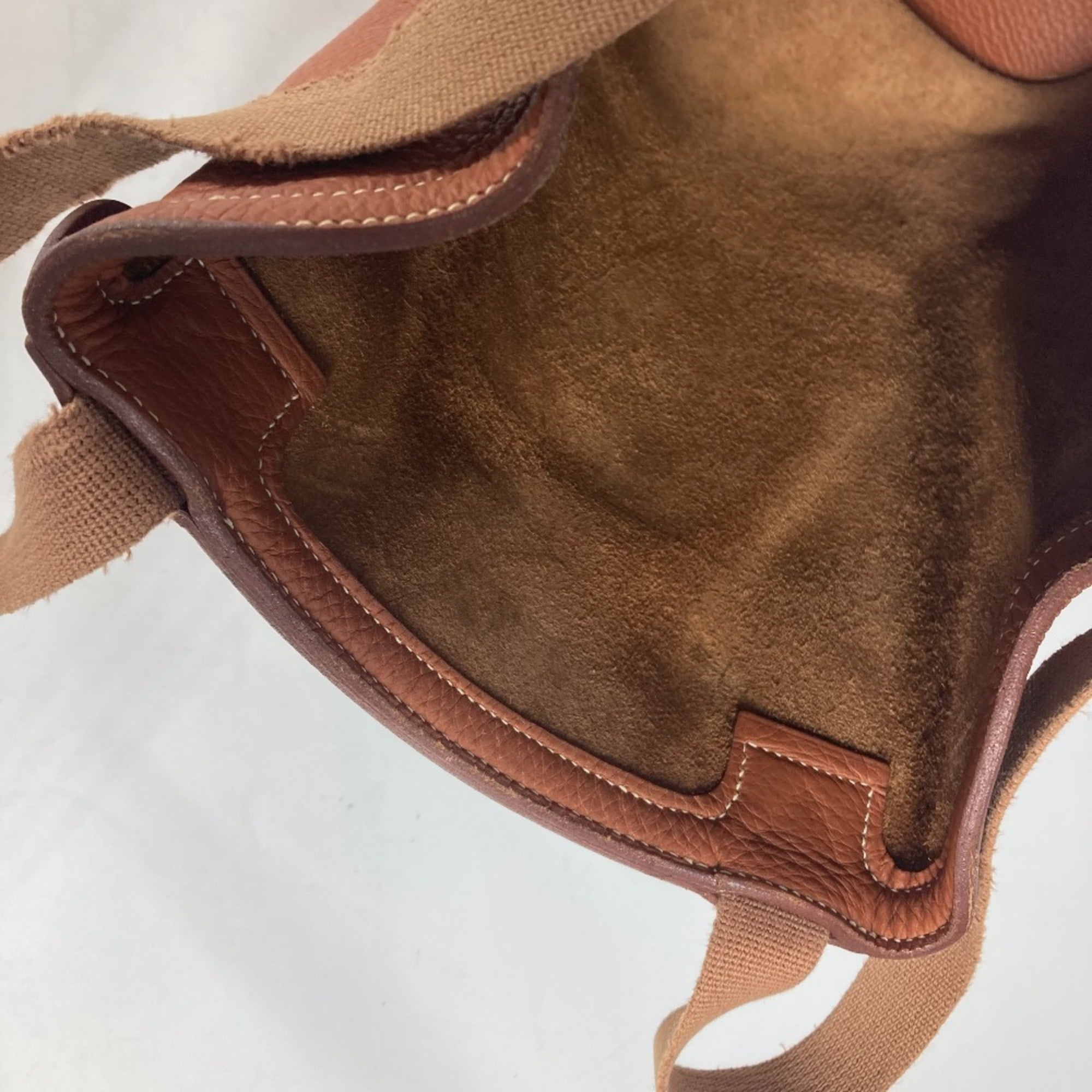 Hermes Brown Leather Backpack (Pre-Owned)