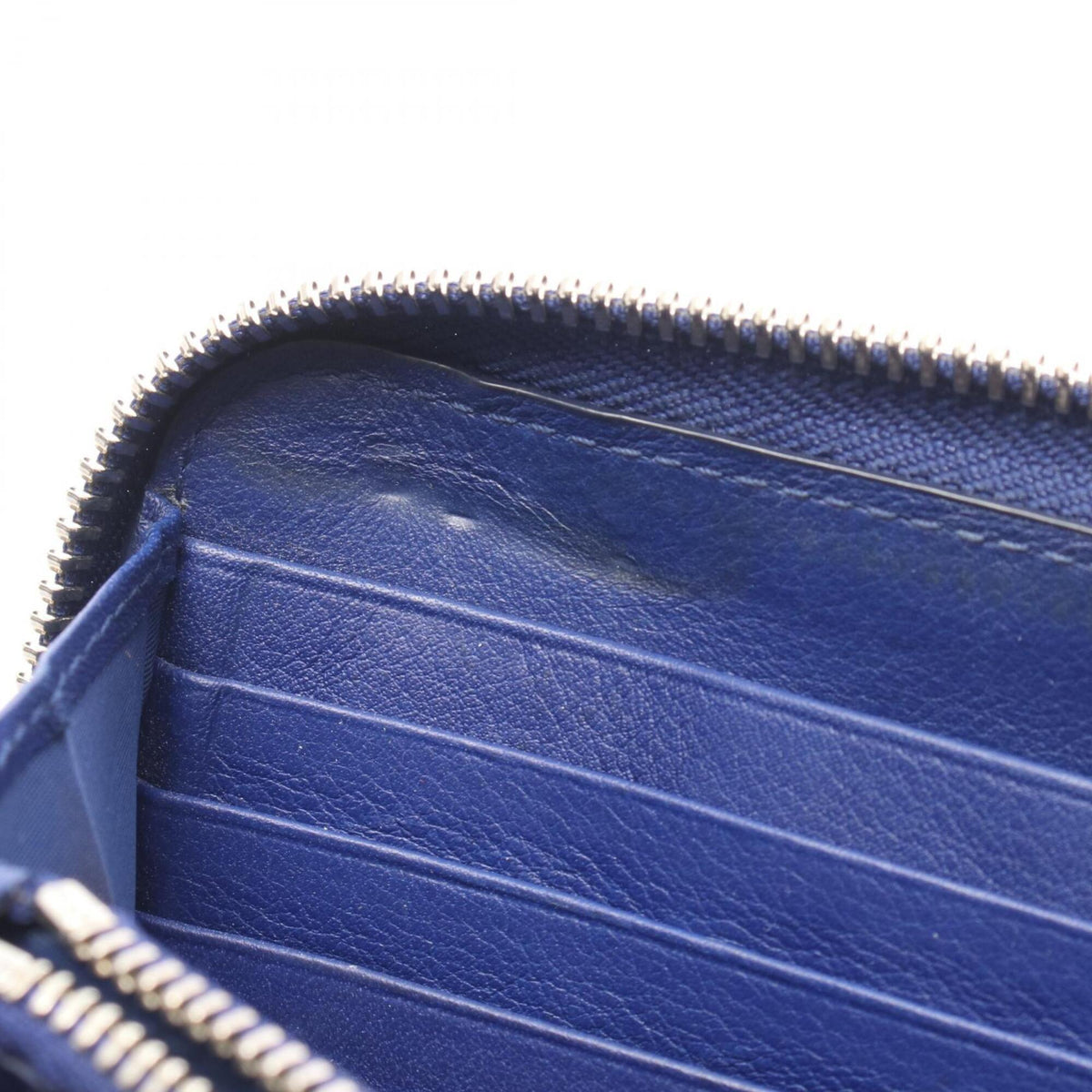 Christian Dior Blue Patent Leather Long Wallet (Bi-Fold) (Pre-Owned)