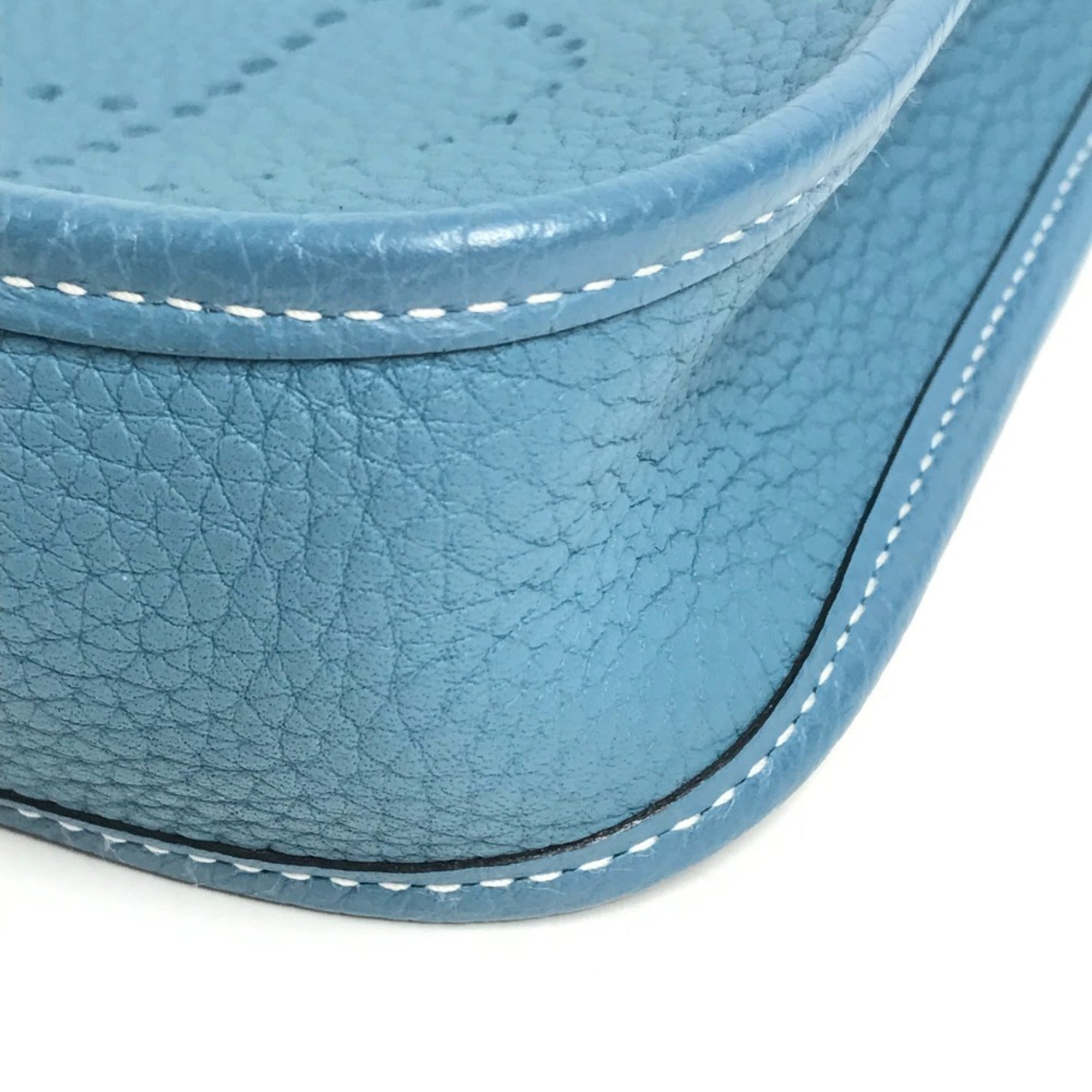 Hermes Blue Taurillon Clemence Leather Pochette Shoulder Bag (Pre-Owned)