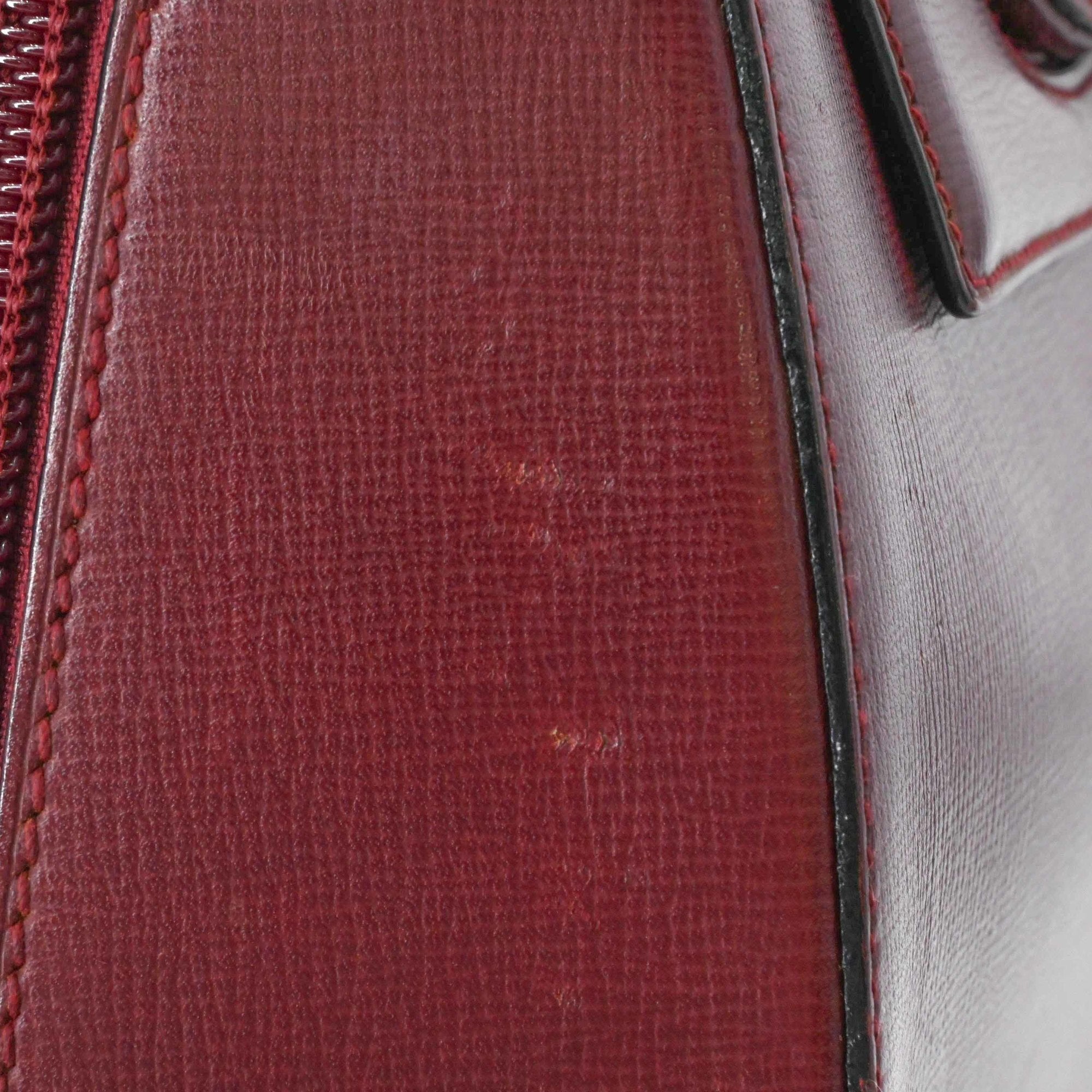 Cartier Bordeaux Leather Backpack (Pre-Owned)