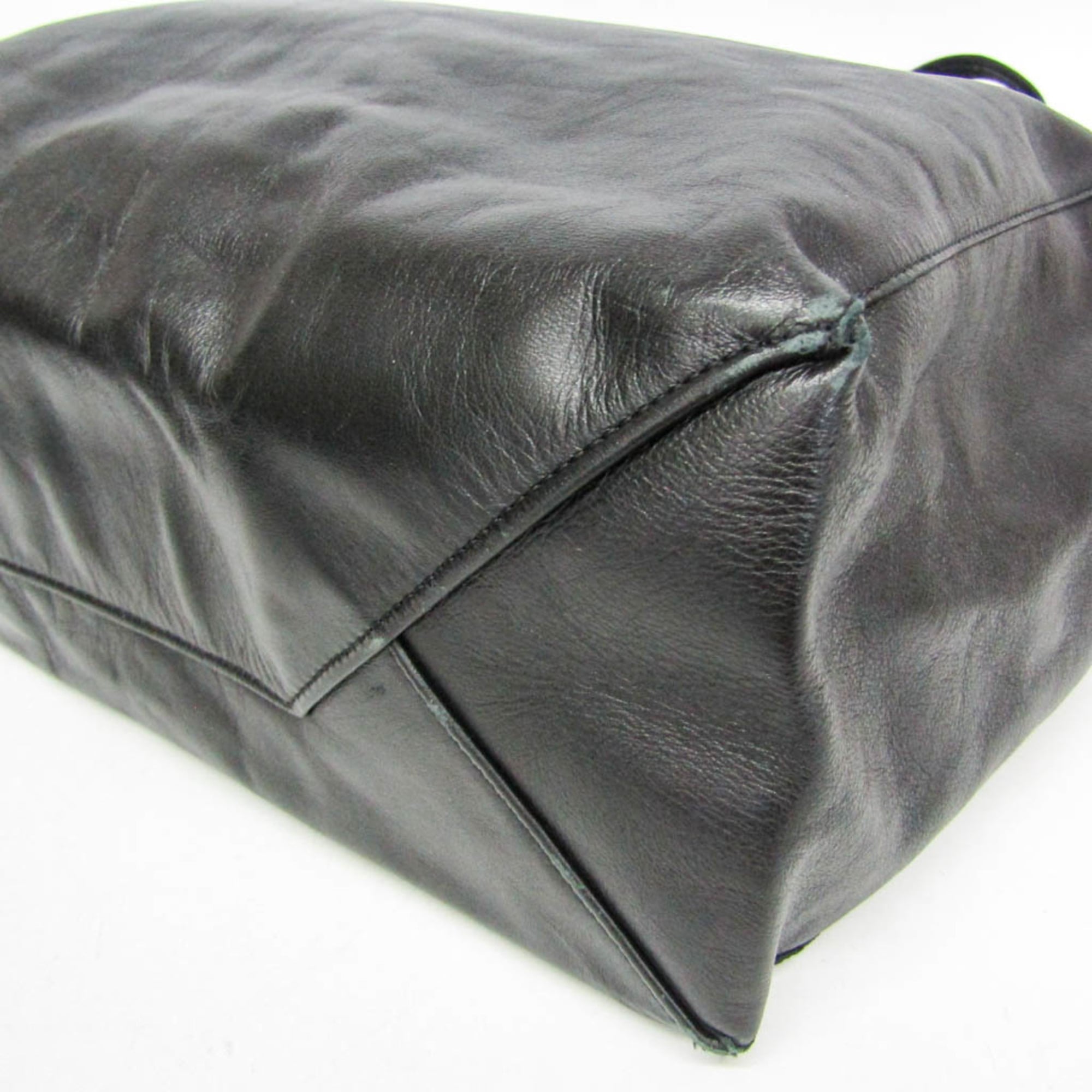 Celine Cabas Black Leather Tote Bag (Pre-Owned)