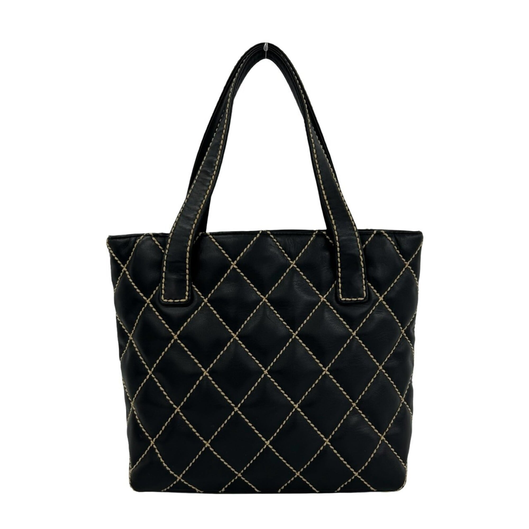 Chanel Black Leather Tote Bag (Pre-Owned)