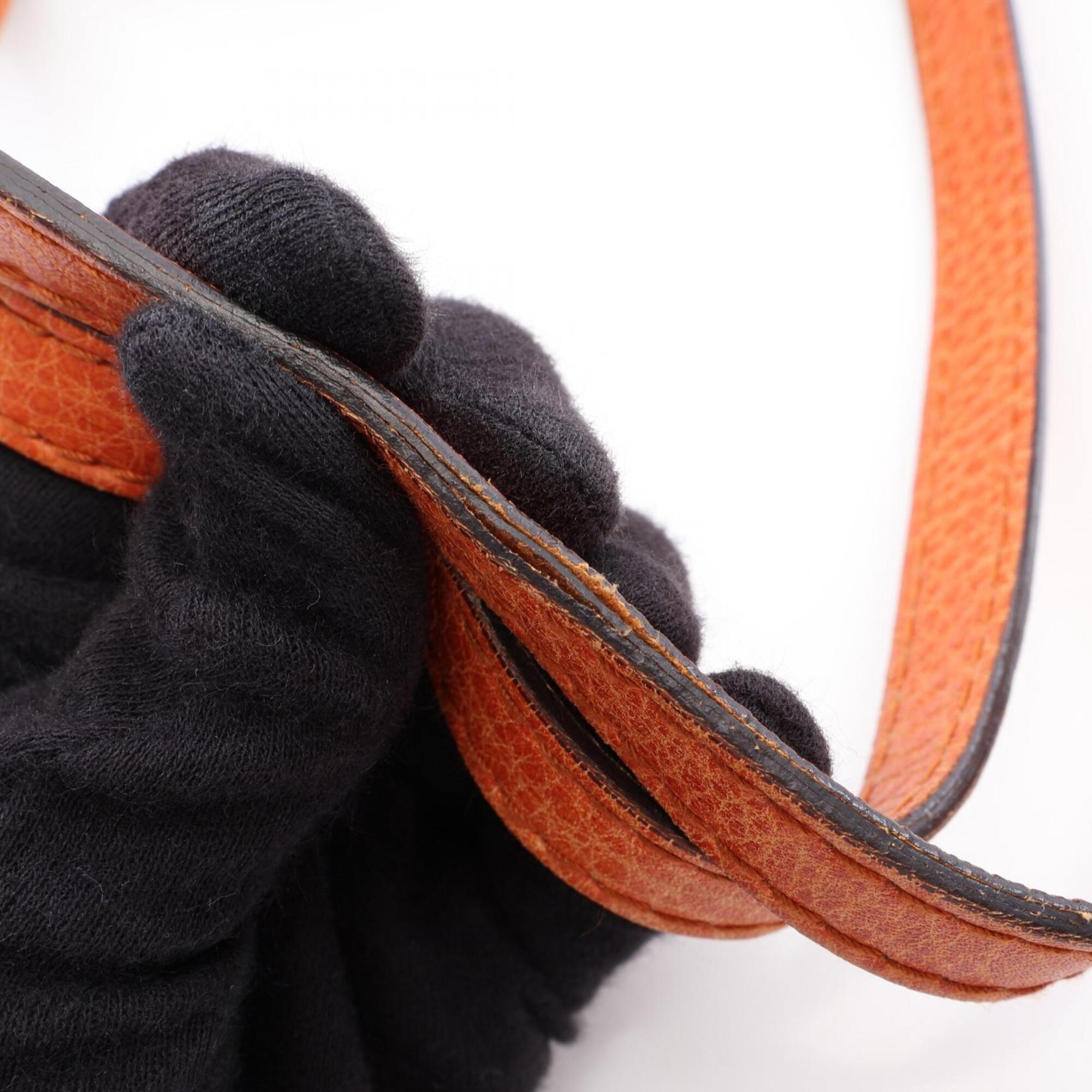 Gucci Orange Leather Handbag Tote Bag (Pre-Owned)