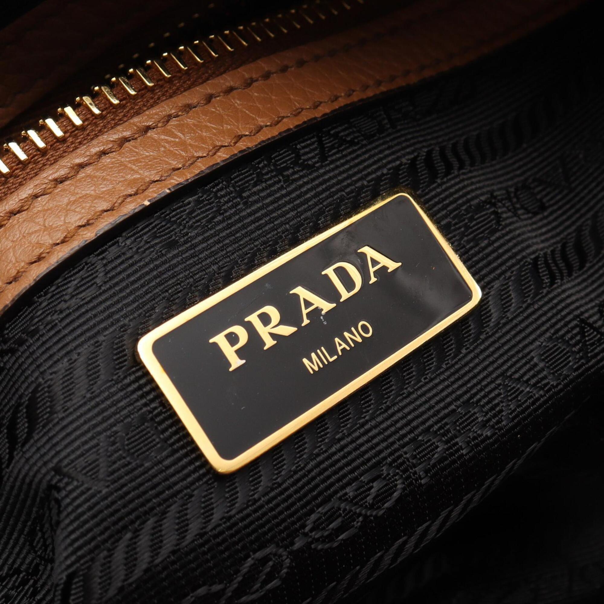 Prada Brown Leather Handbag (Pre-Owned)