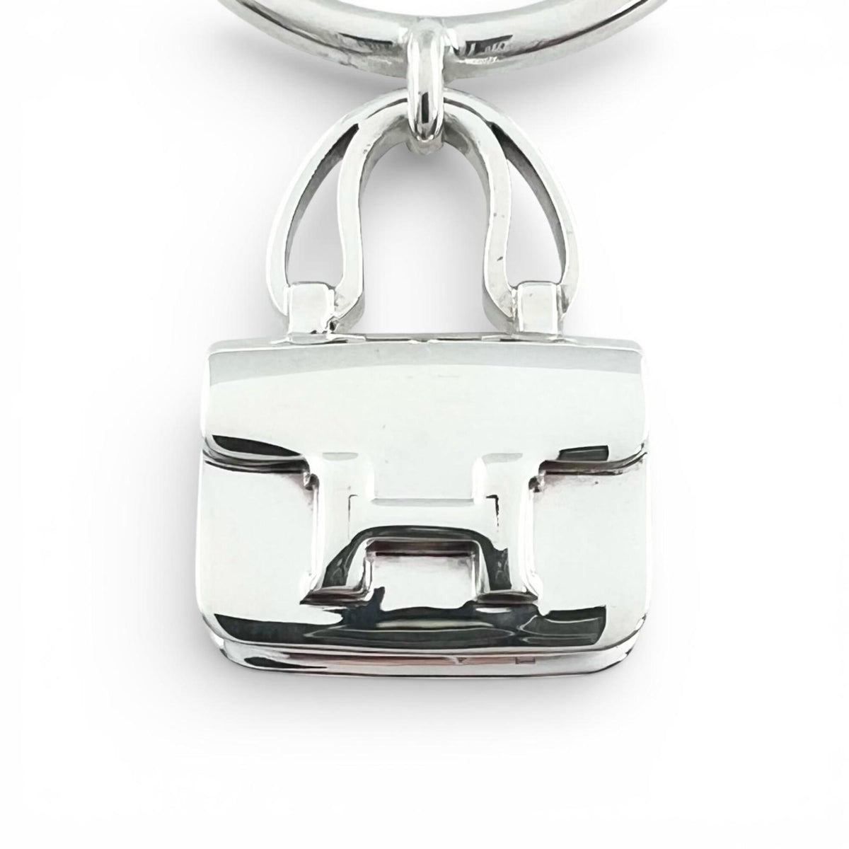 Hermes Silver Silver 925 Band Ring (Pre-Owned)