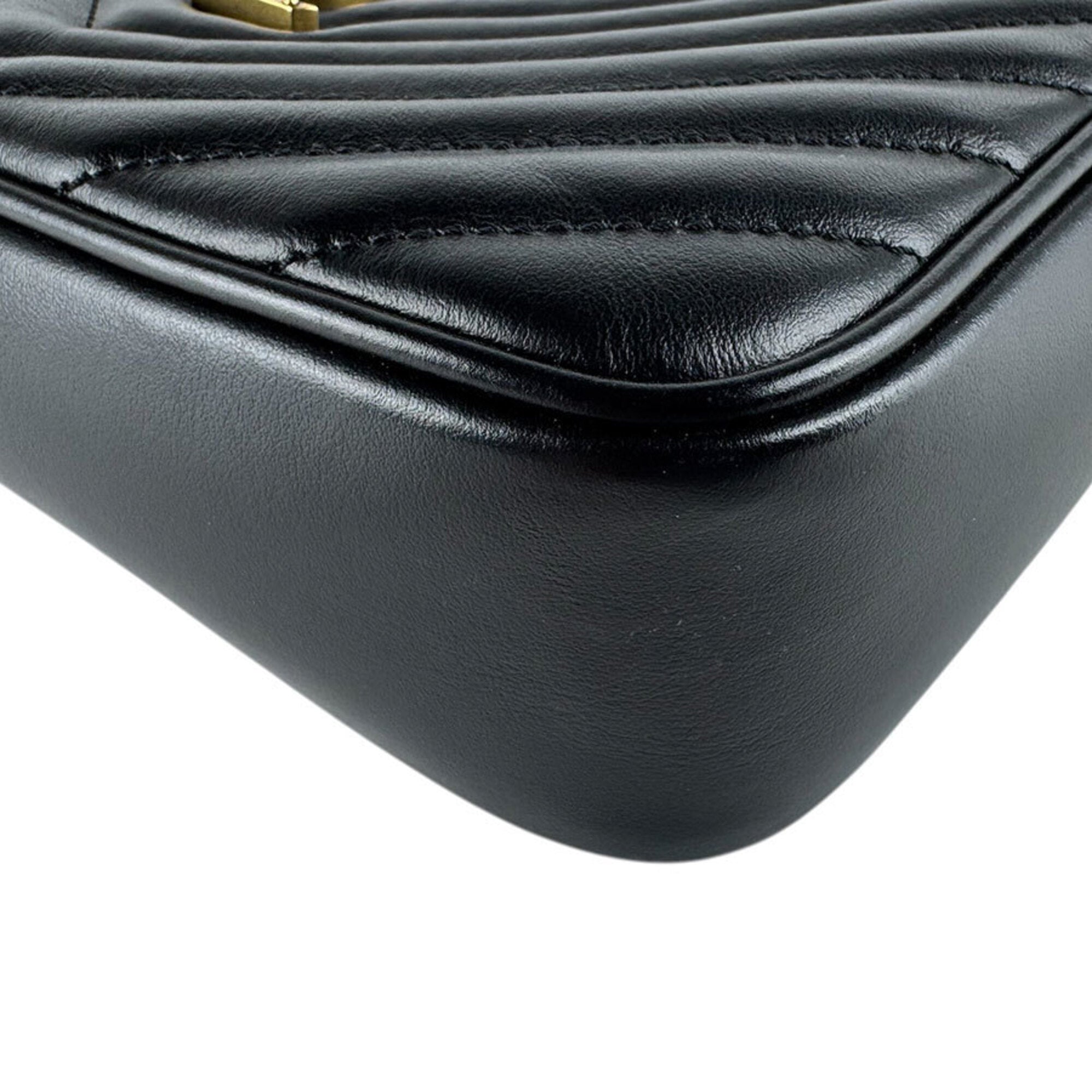Saint Laurent Black Leather Shoulder Bag (Pre-Owned)
