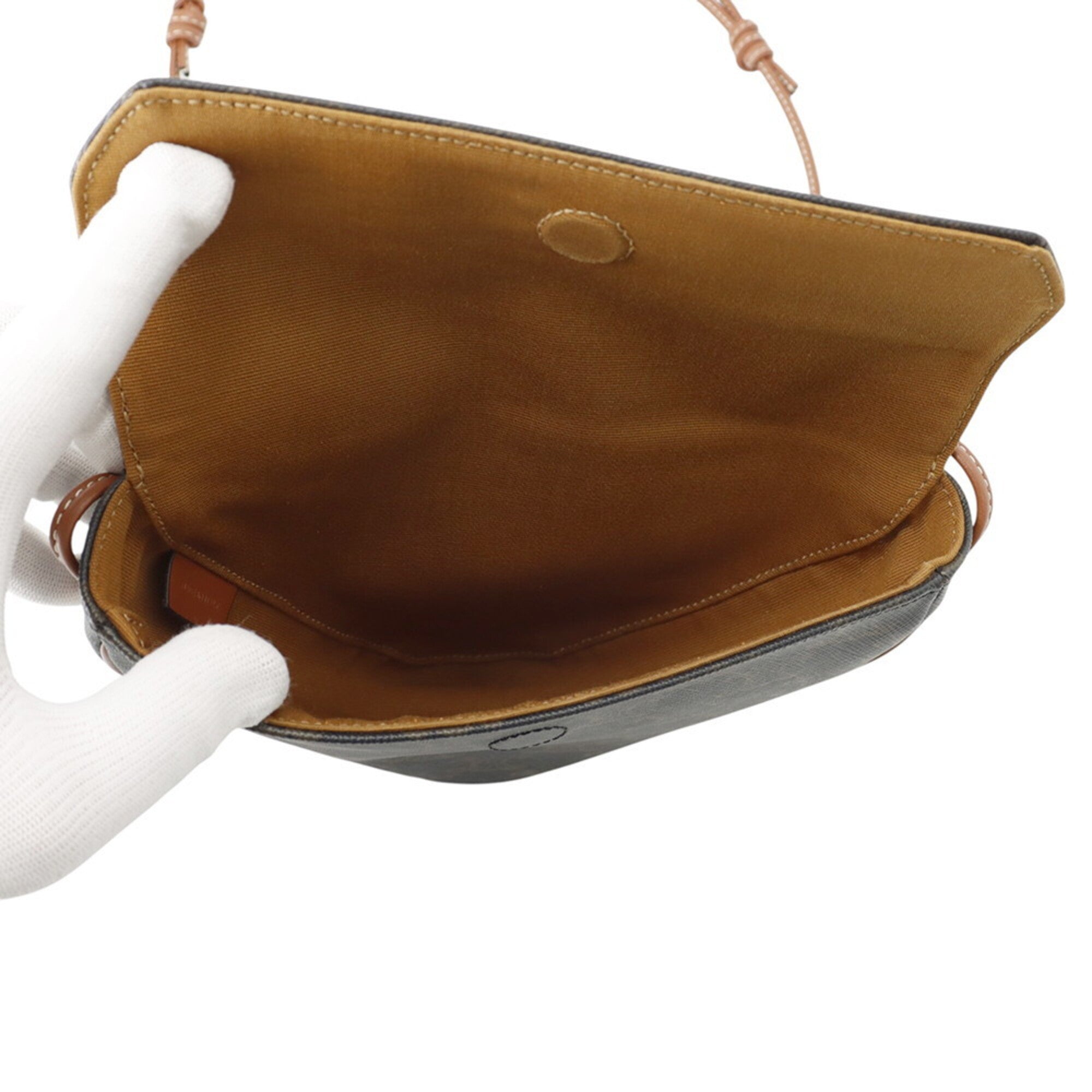 Celine Brown Pvc Leather Handbag Shoulder Bag (Pre-Owned)