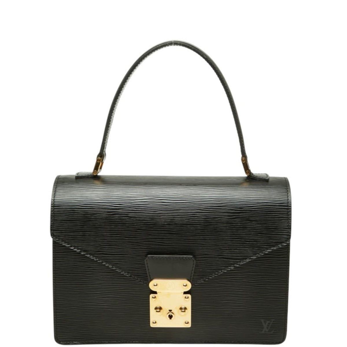 Louis Vuitton Black Noir Leather Handbag (Pre-Owned)
