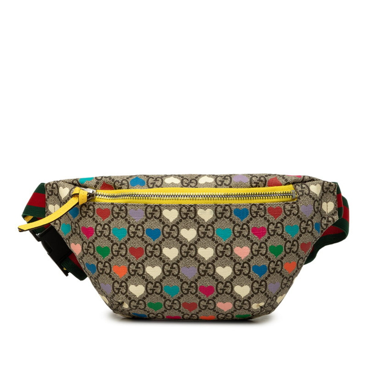 Gucci Beige Multi-Color Pvc Leather Fanny Pack (Pre-Owned)