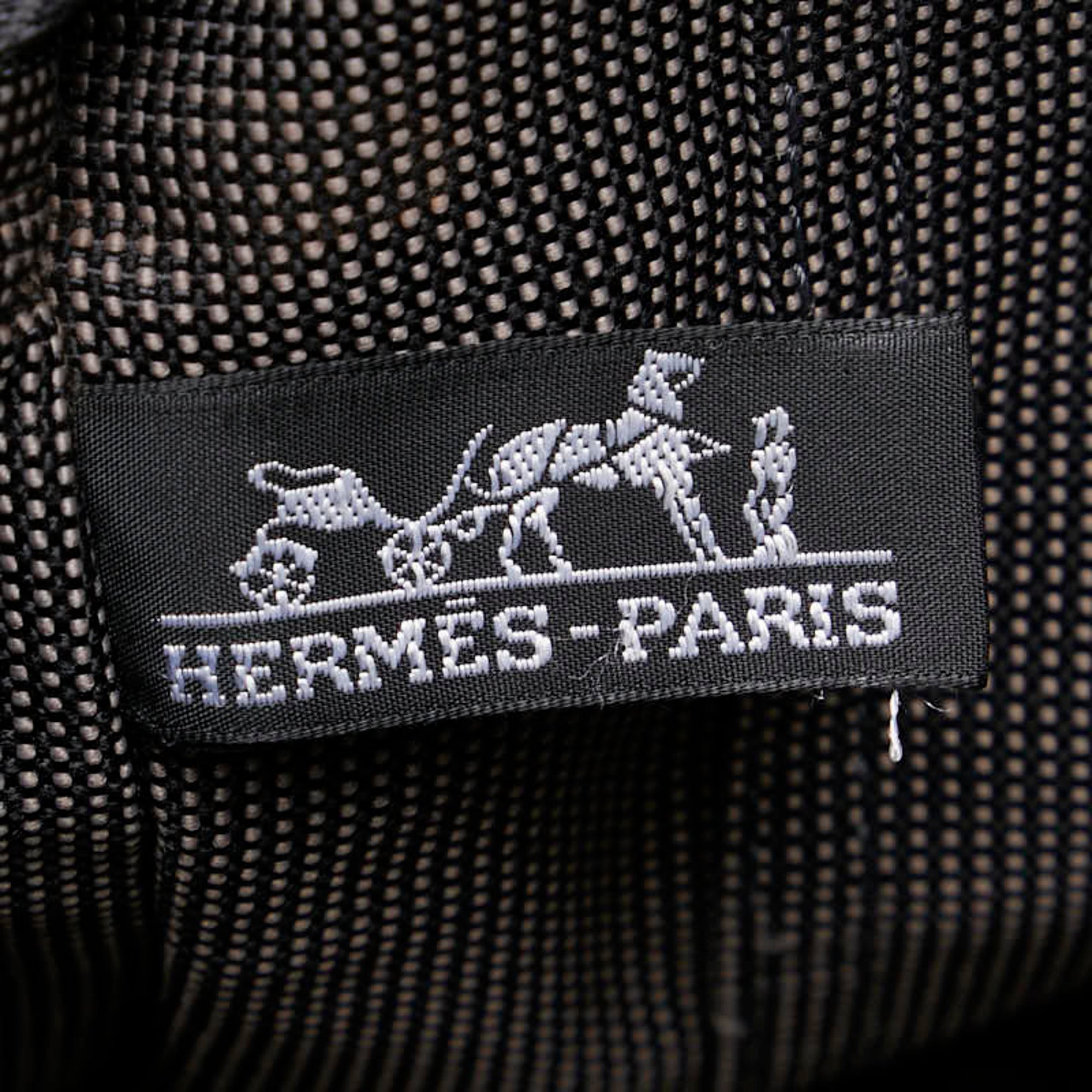 Hermes Gray Canvas Handbag Tote Bag (Pre-Owned)
