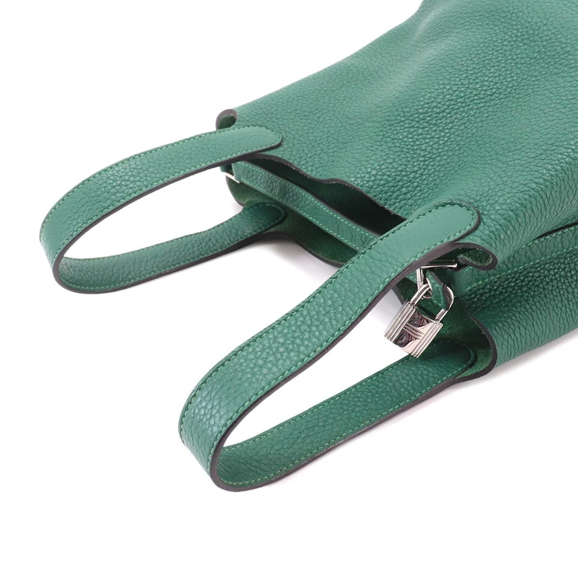Piko Green Leather Handbag (Pre-Owned)