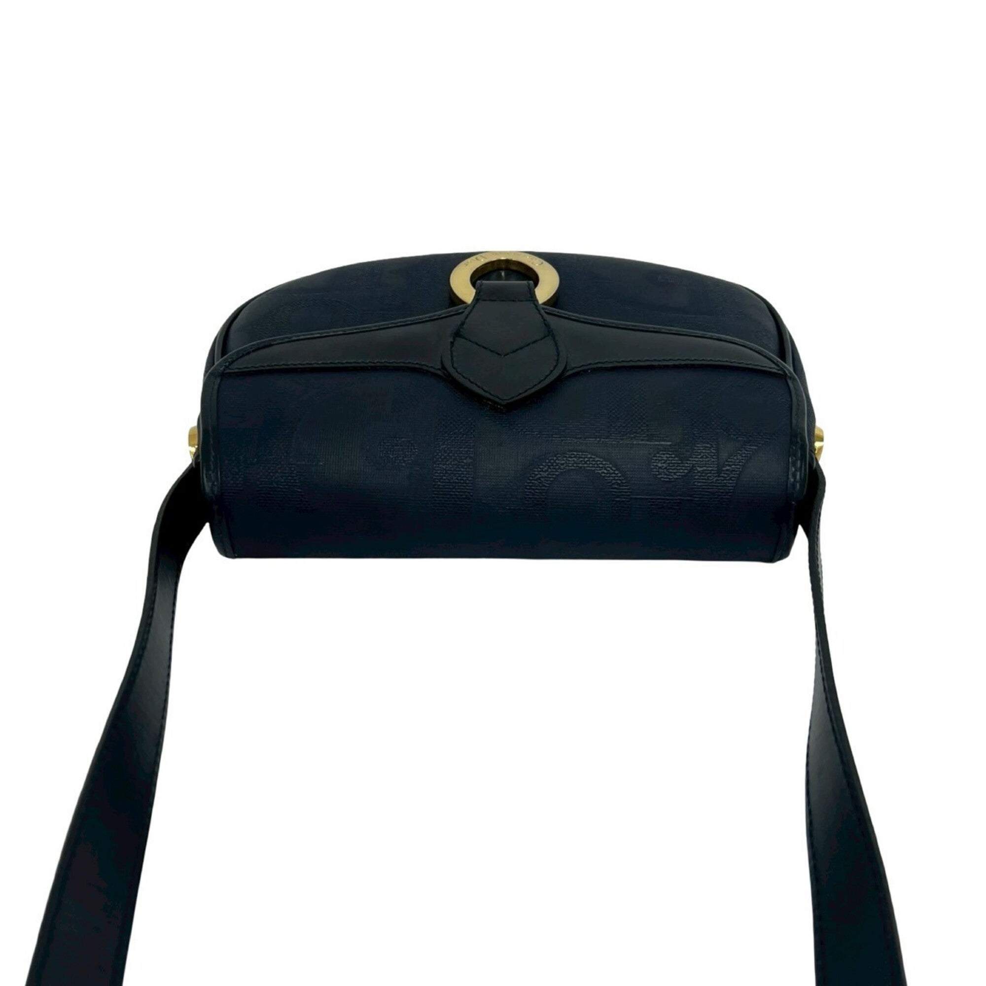 Christian Dior Navy Pvc Leather Pochette Shoulder Bag (Pre-Owned)