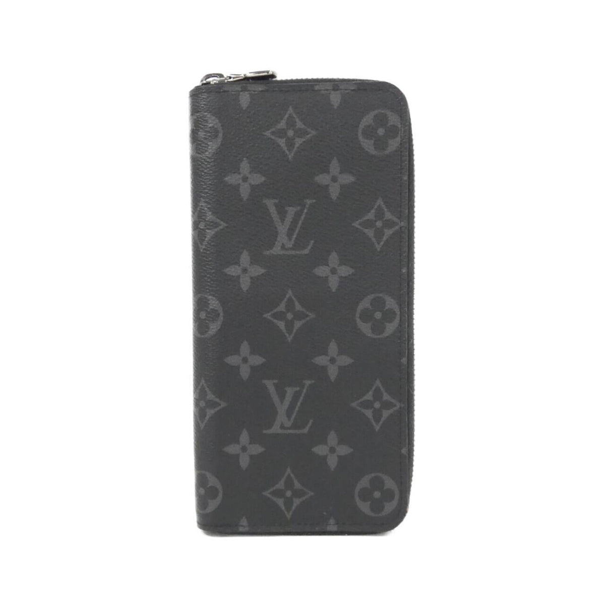 Louis Vuitton Black Coated Canvas Long Wallet (Bi-Fold) (Pre-Owned)