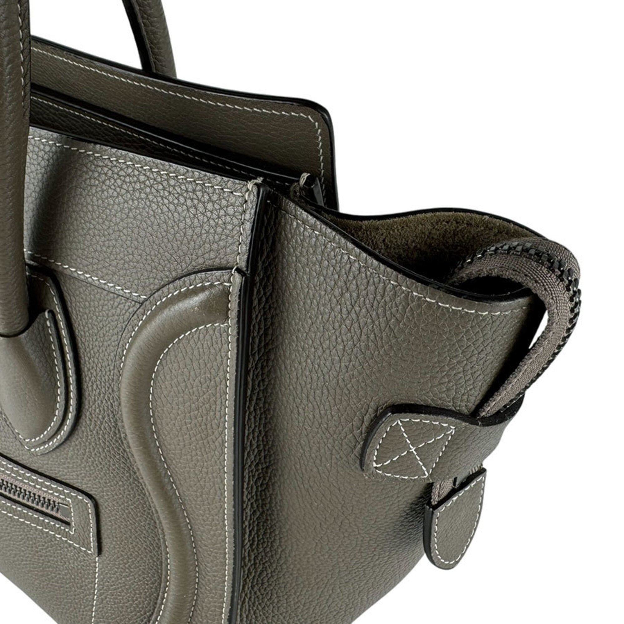 Celine Grayish Leather Handbag (Pre-Owned)