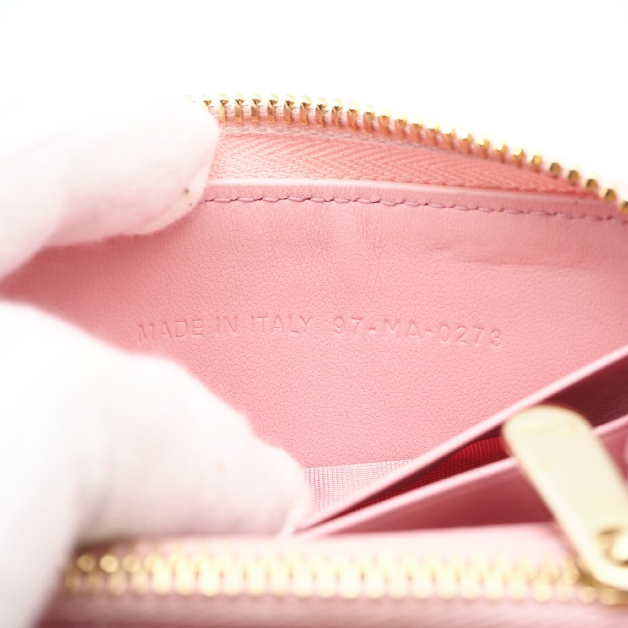 Christian Dior Lady Dior Pink Leather Coin Purse/Coin Case (Pre-Owned)