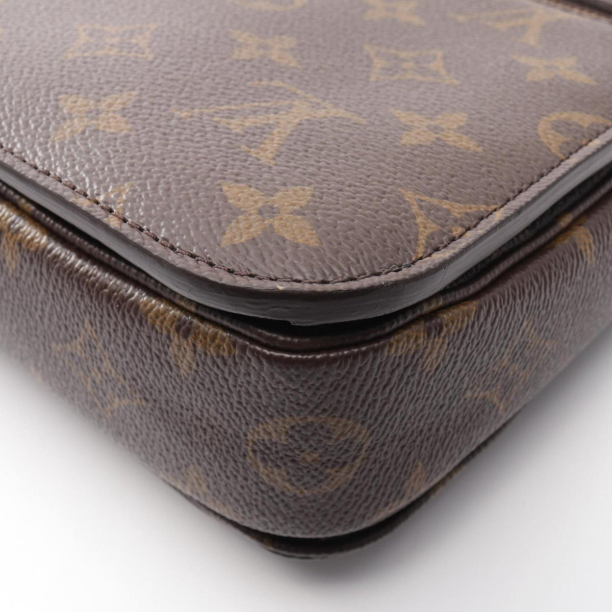 Louis Vuitton Brown Coated Canvas Pvc Leather Handbag Pochette (Pre-Owned)