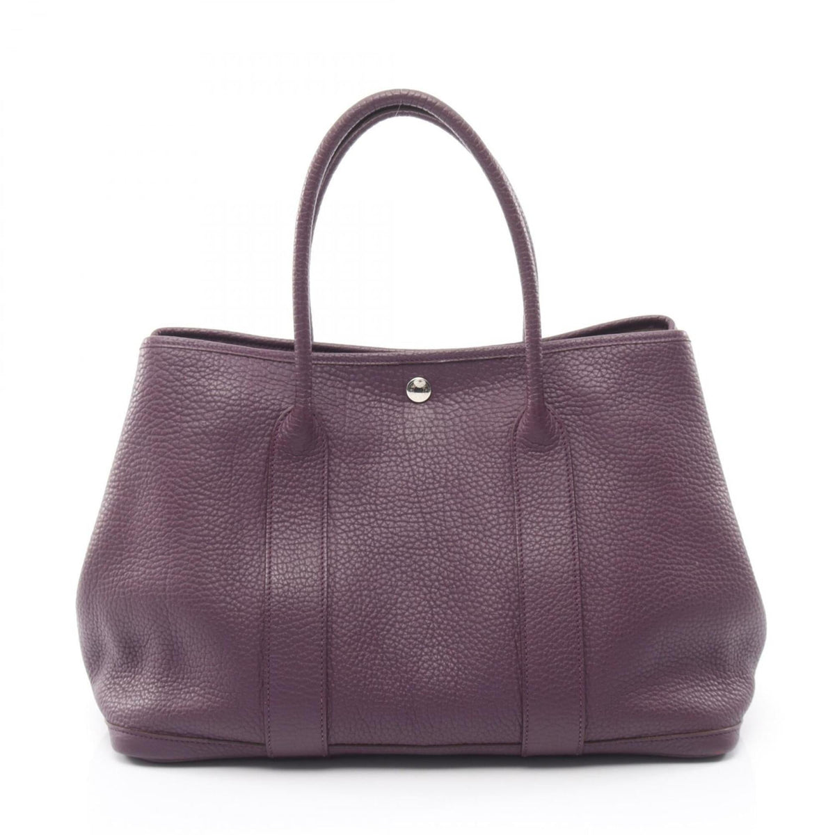Hermes Cassis Purple Fjord Leather Handbag Tote Bag (Pre-Owned)