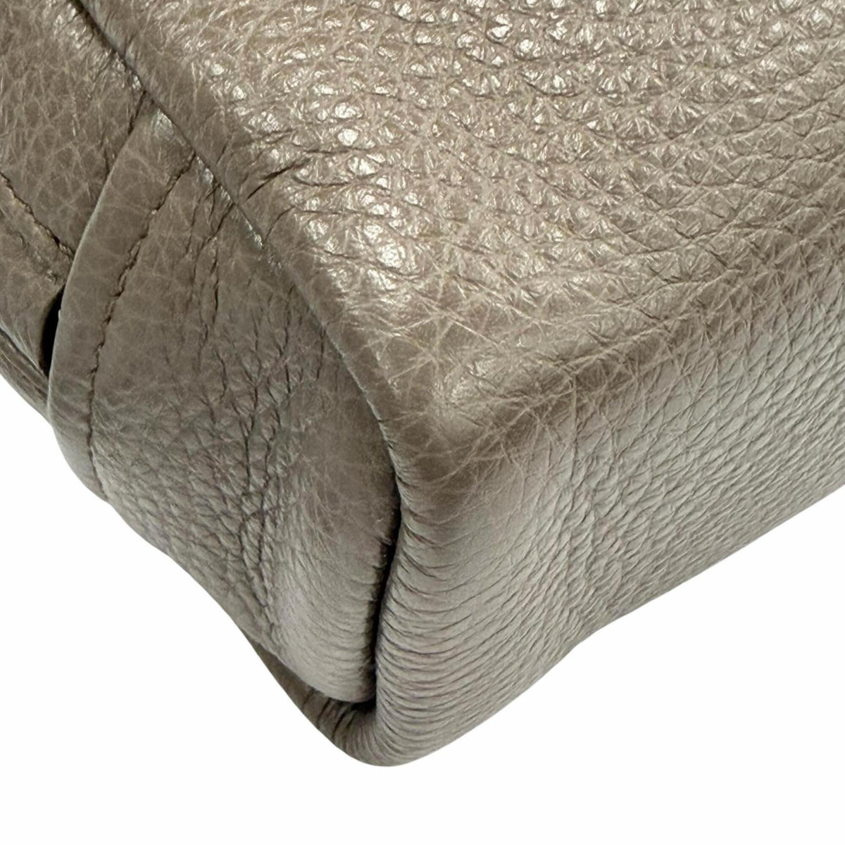 Prada Grayish Leather Shoulder Bag (Pre-Owned)