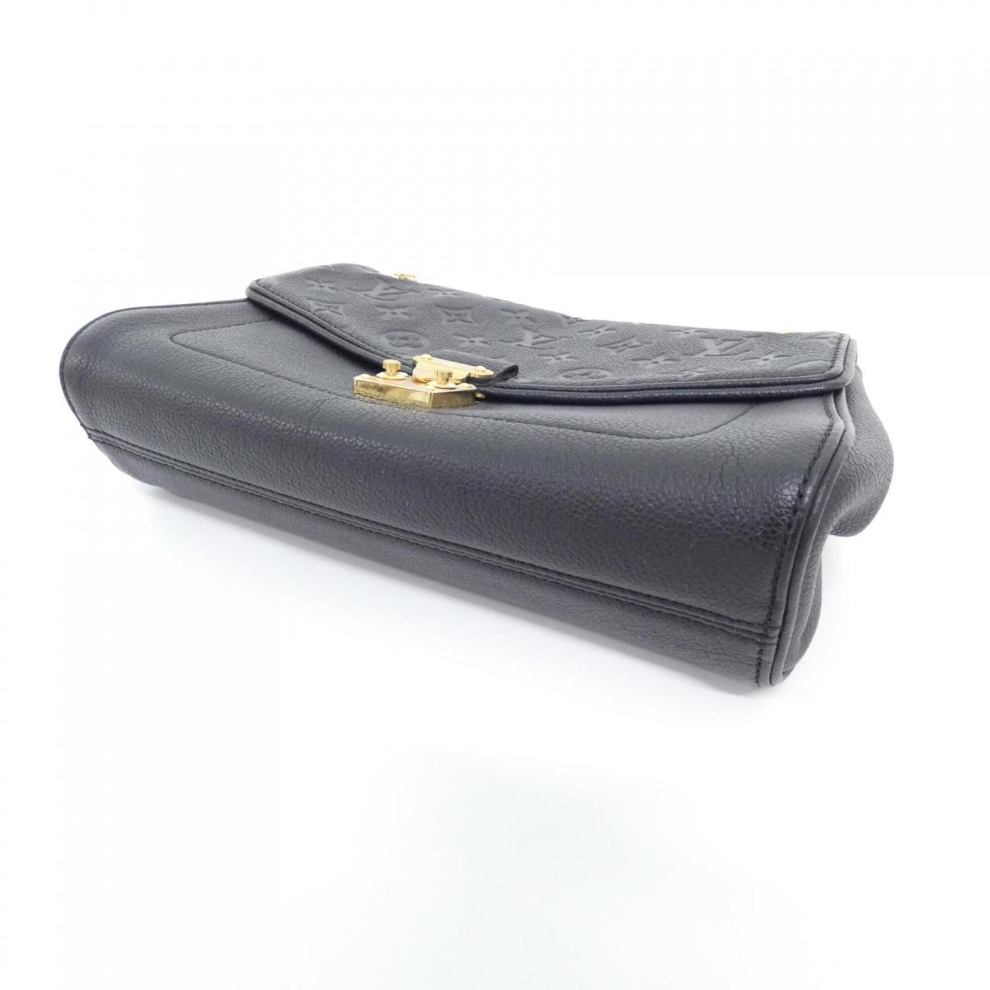 Louis Vuitton Black Leather Shoulder Bag (Pre-Owned)
