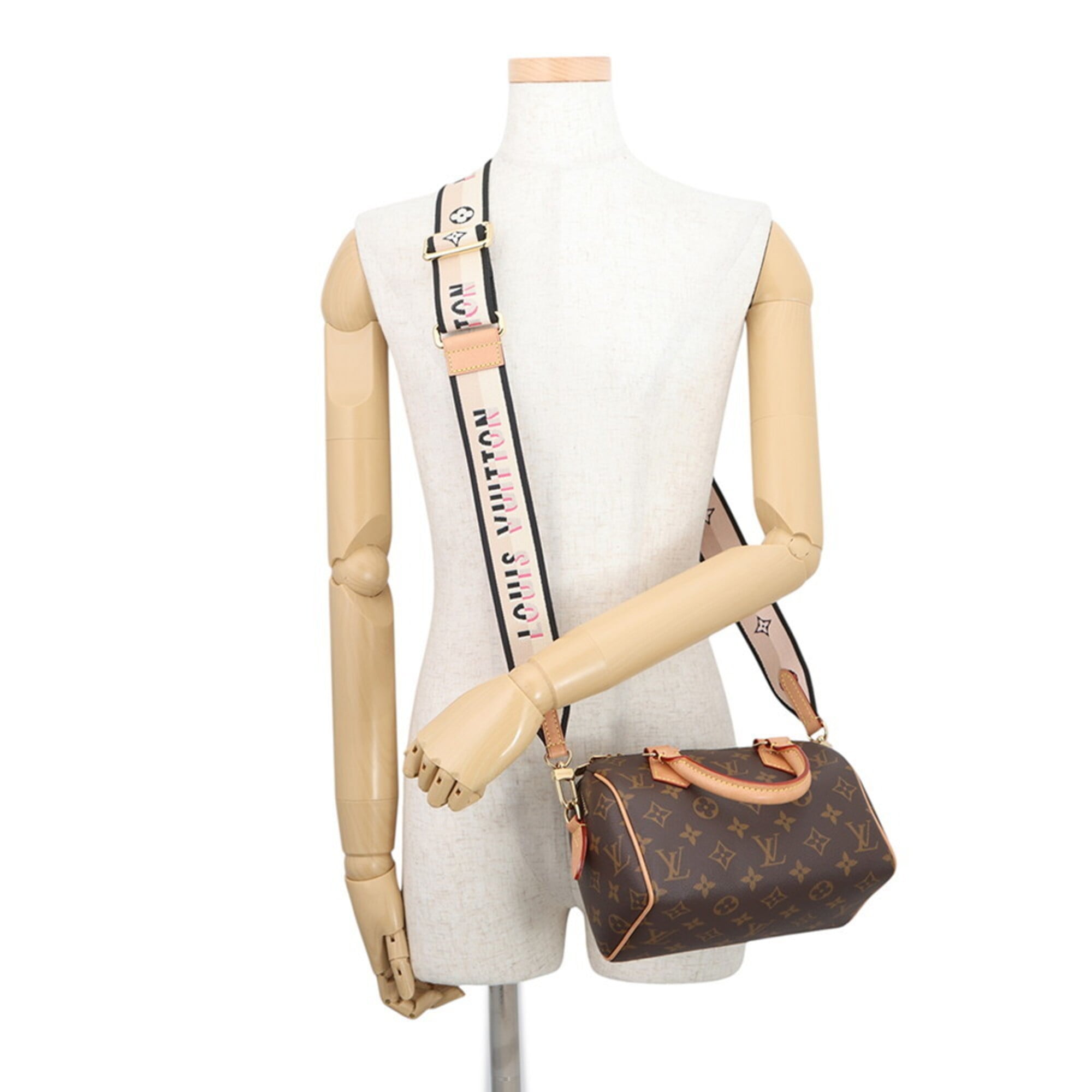 Louis Vuitton Brown Red Color Monogram Handbag Shoulder Bag (Pre-Owned)