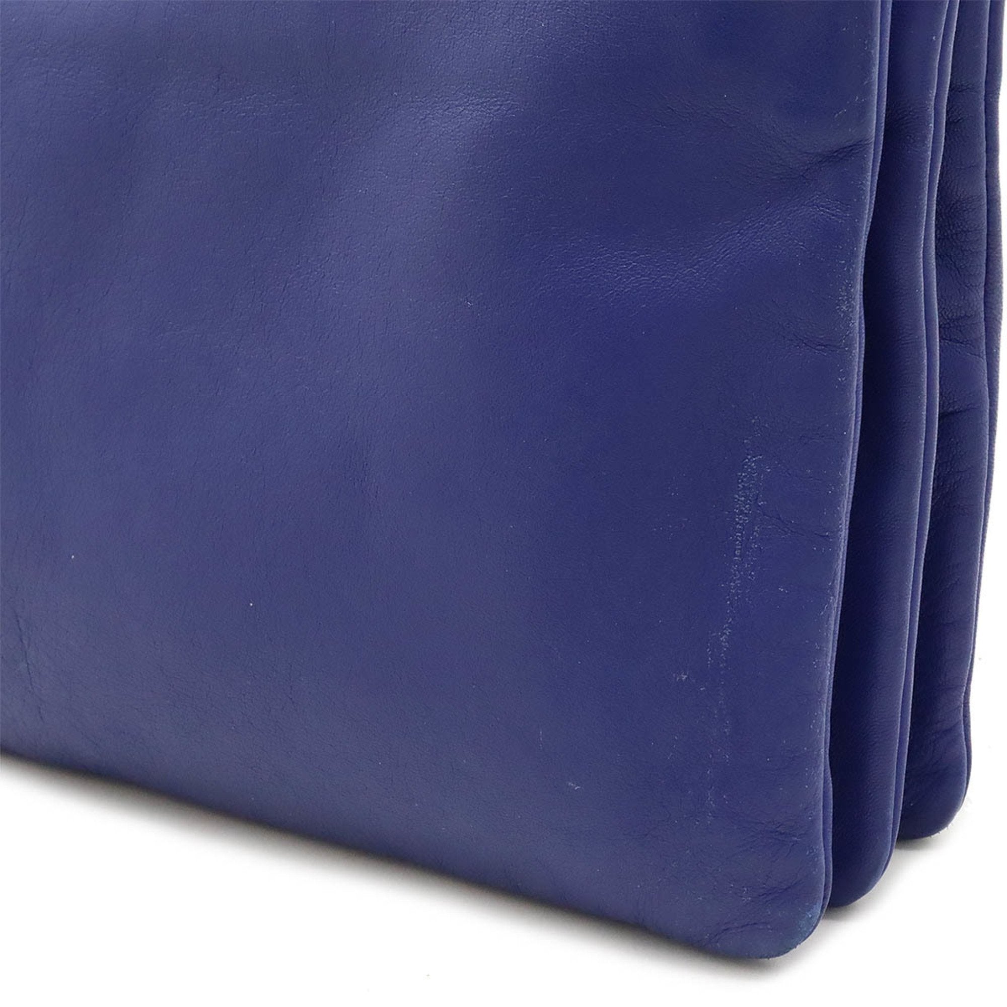 Celine Blue Leather Pochette Pouch Shoulder Bag (Pre-Owned)